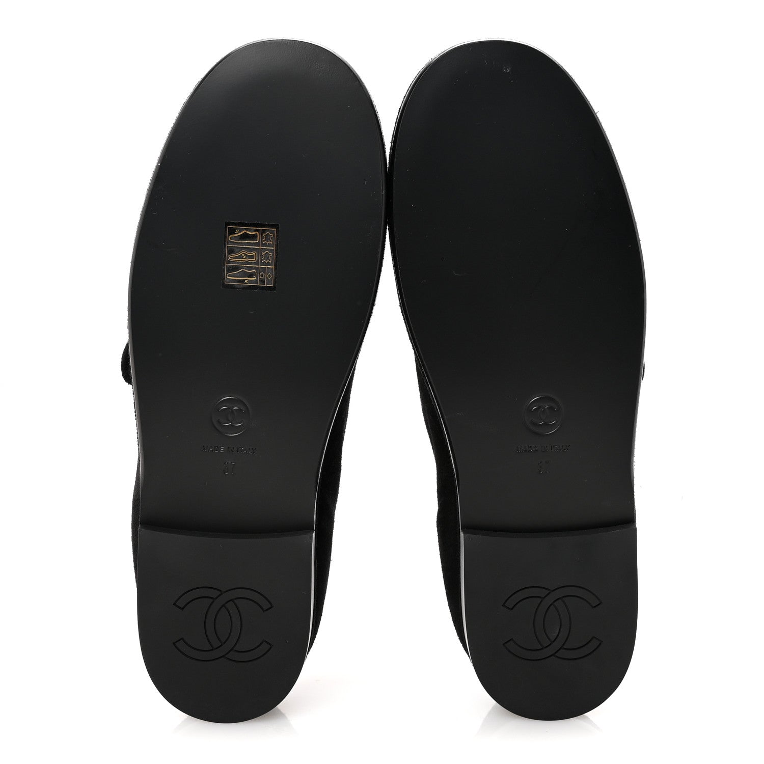 Suede Cap Toe CC Mary Jane Flats 37 Black