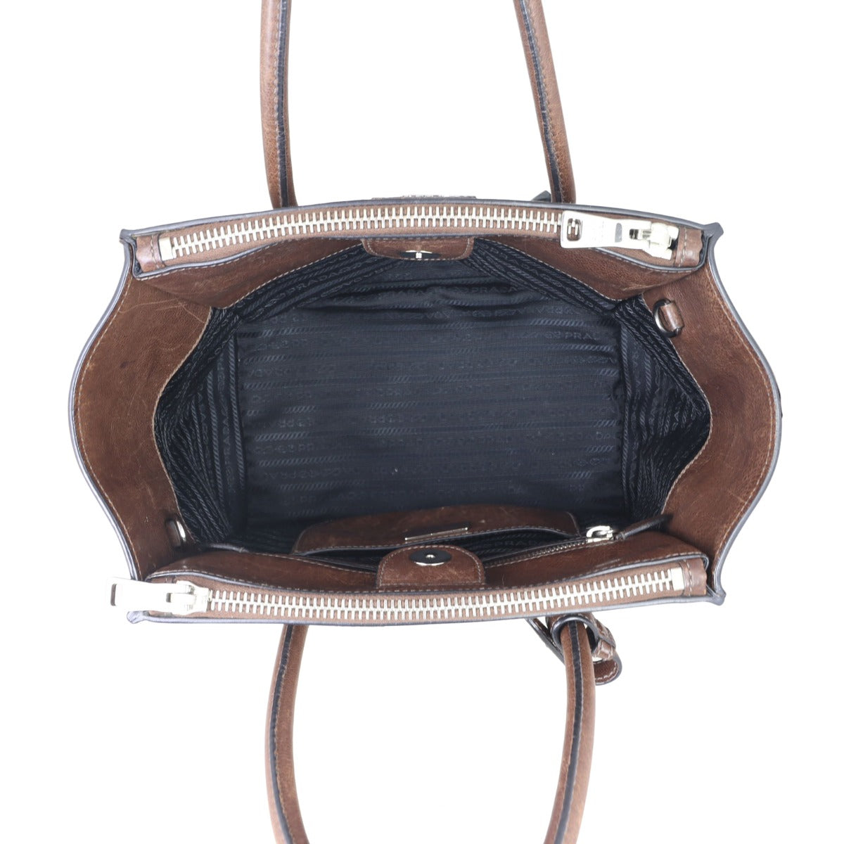 Prada Twin Pocket Glace Calfskin Tote