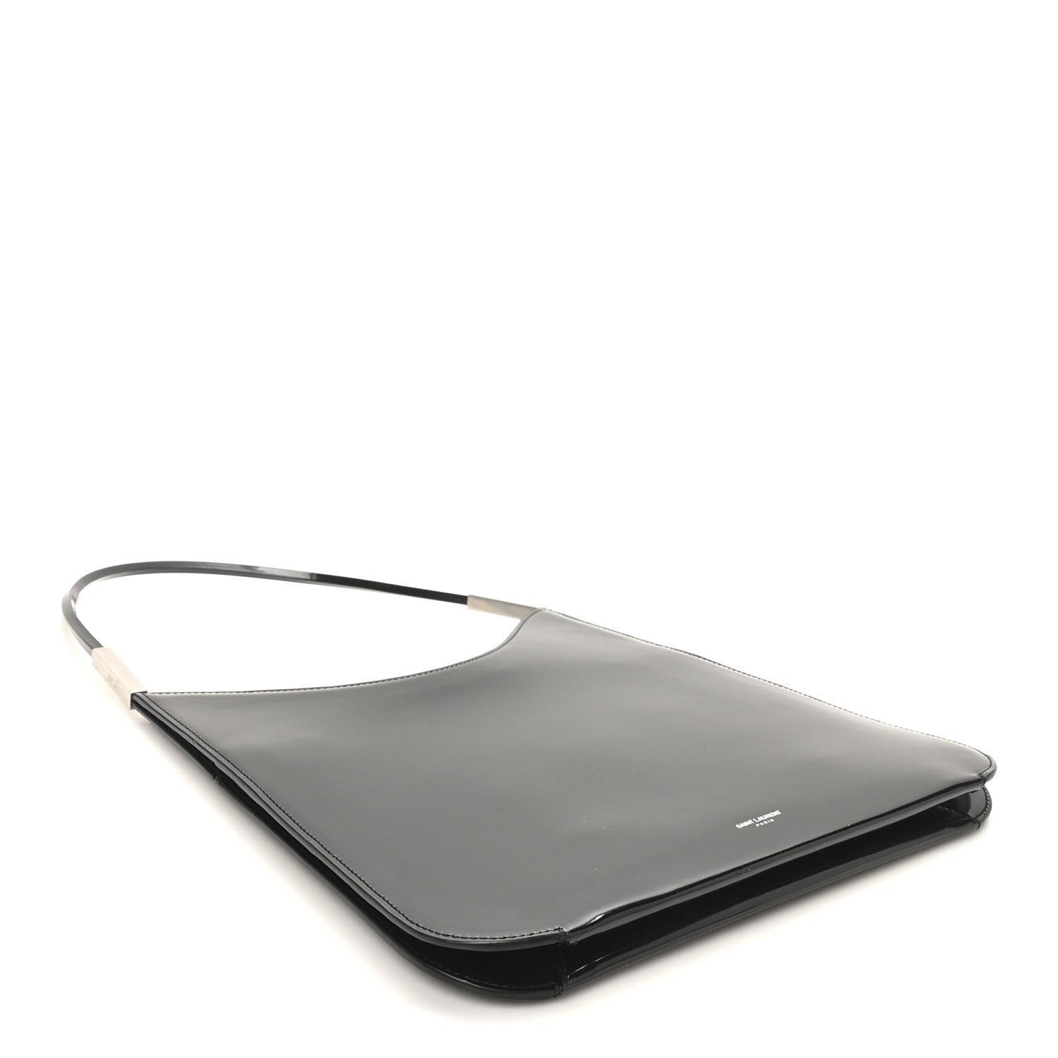 Patent Calfskin Sadie Shoulder Bag Black