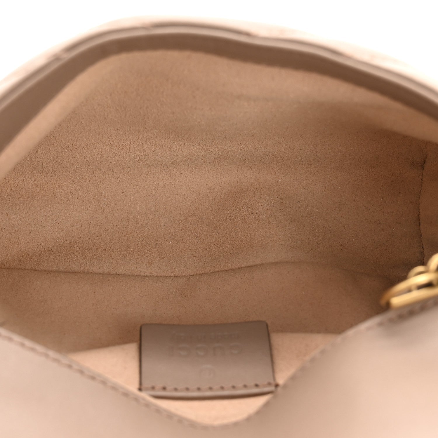 Calfskin Matelasse Super Mini GG Marmont Shoulder Bag Porcelain Rose