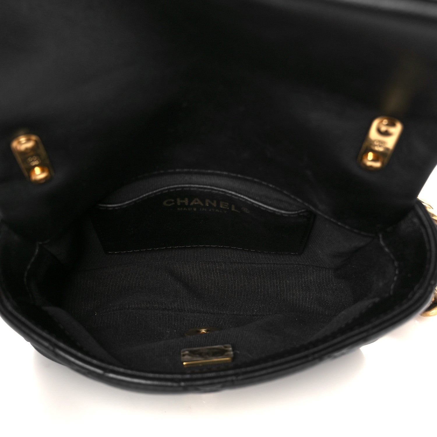Lambskin Quilted Mini CC Funky Town Flap Black