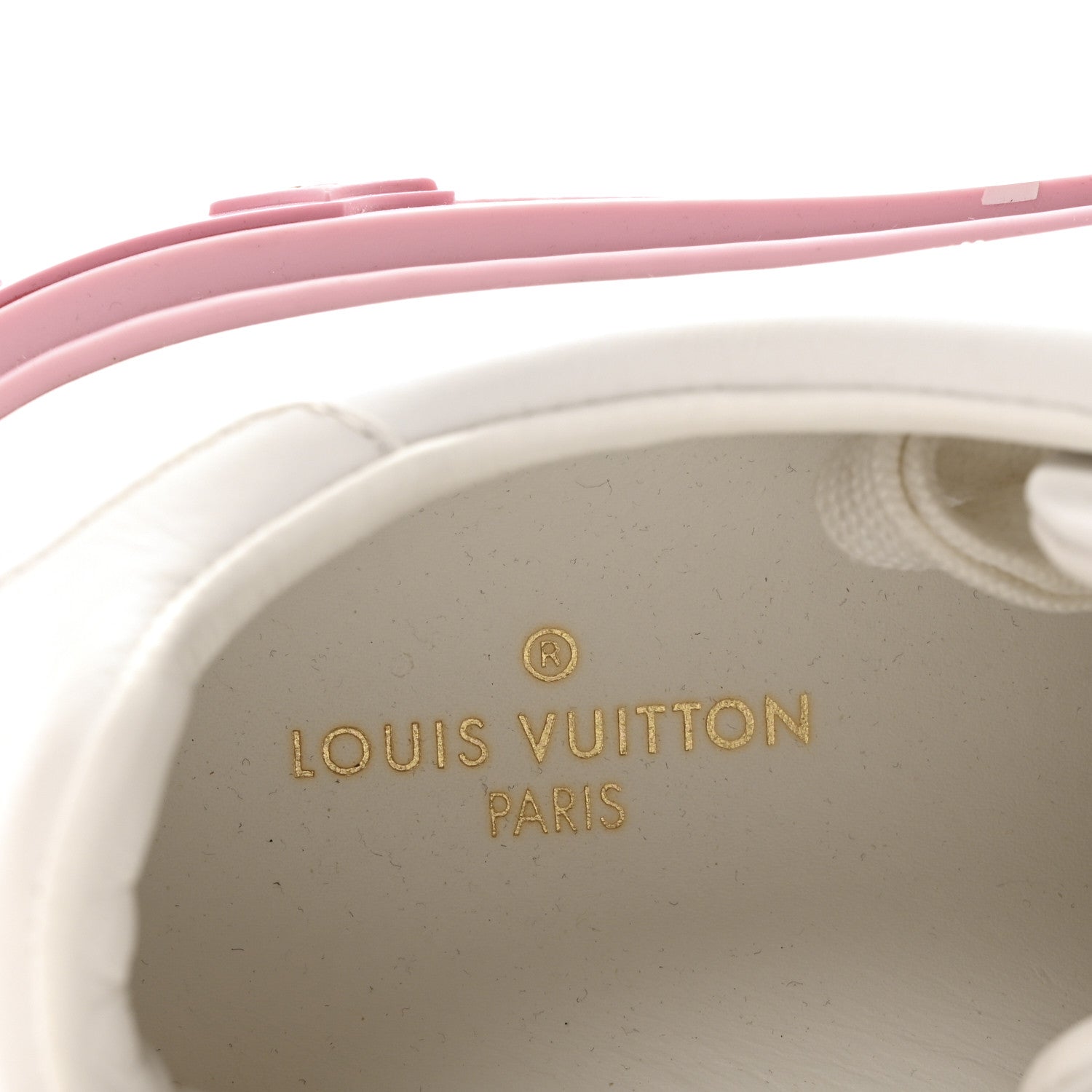 Calfskin LV Timeout Sneaker 40 White Rose Clair