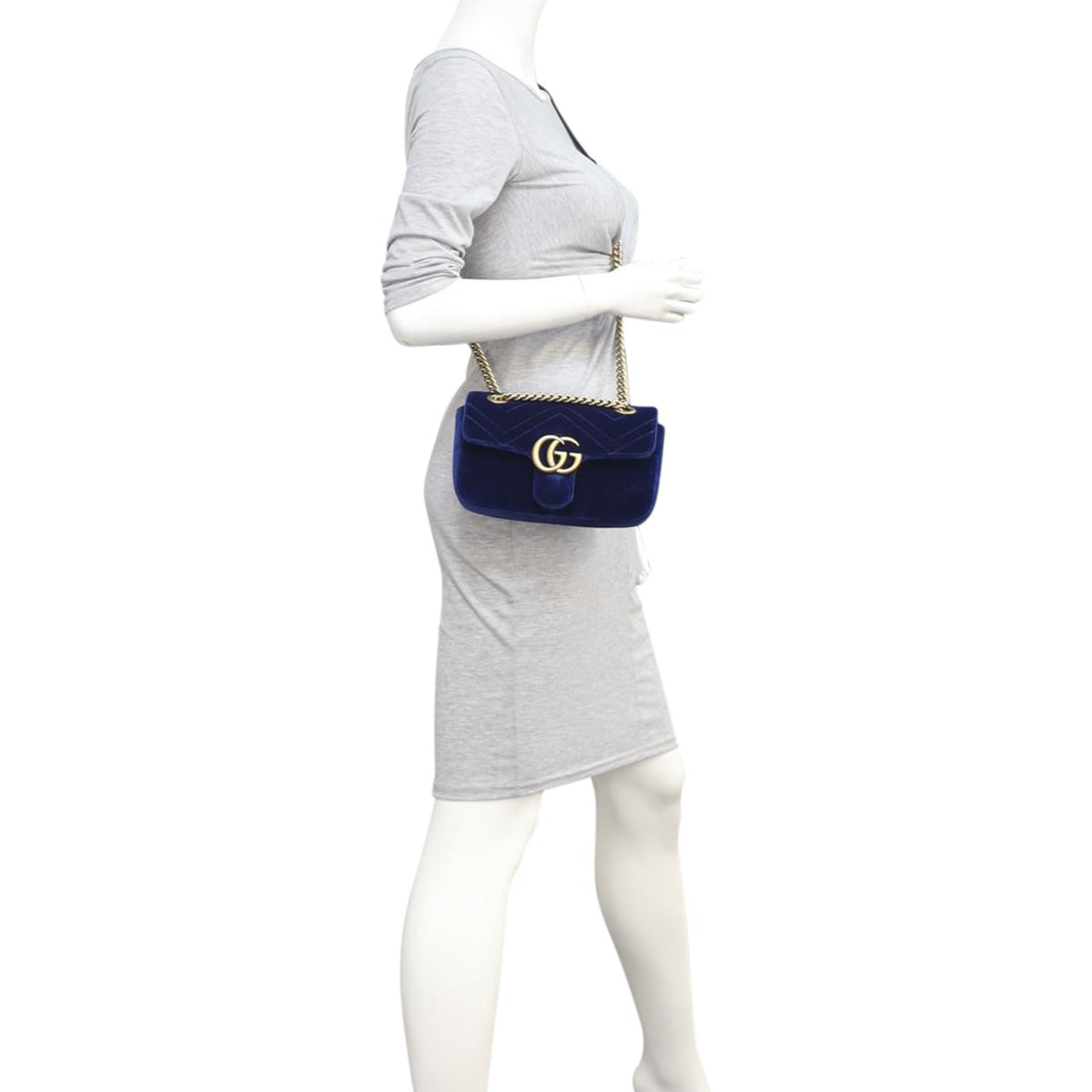 Gucci GG Marmont Velvet Mini Shoulder Bag