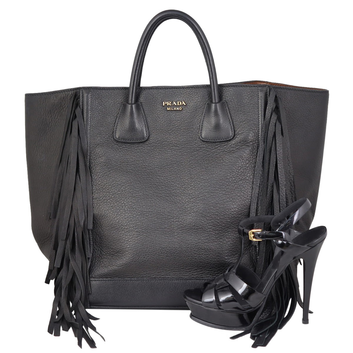 Prada Cervo Fringe Tote