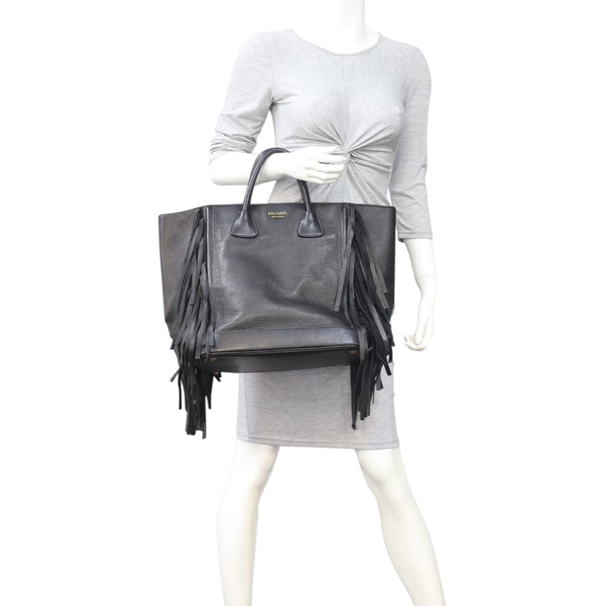 Prada Cervo Fringe Tote