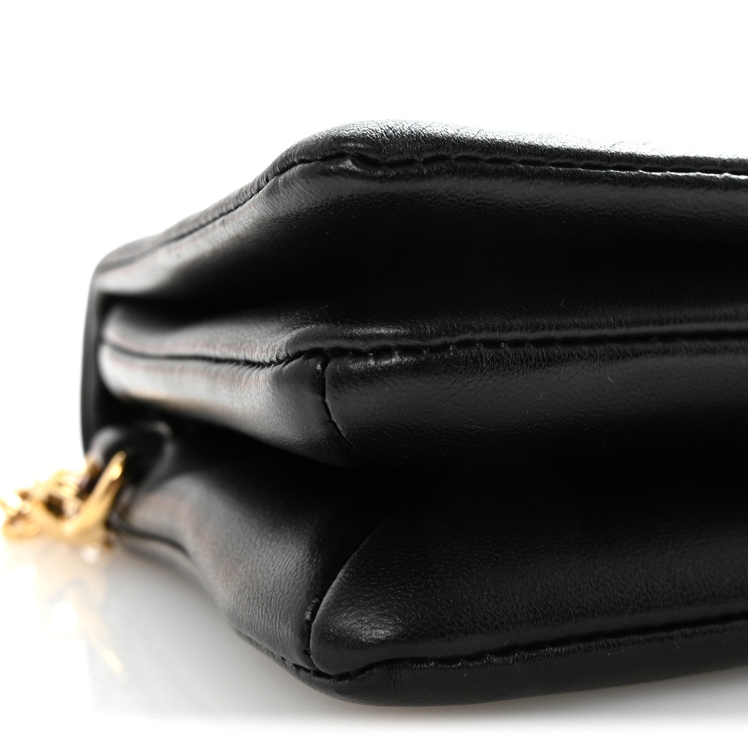 Lambskin Embossed Monogram Pochette Coussin Black