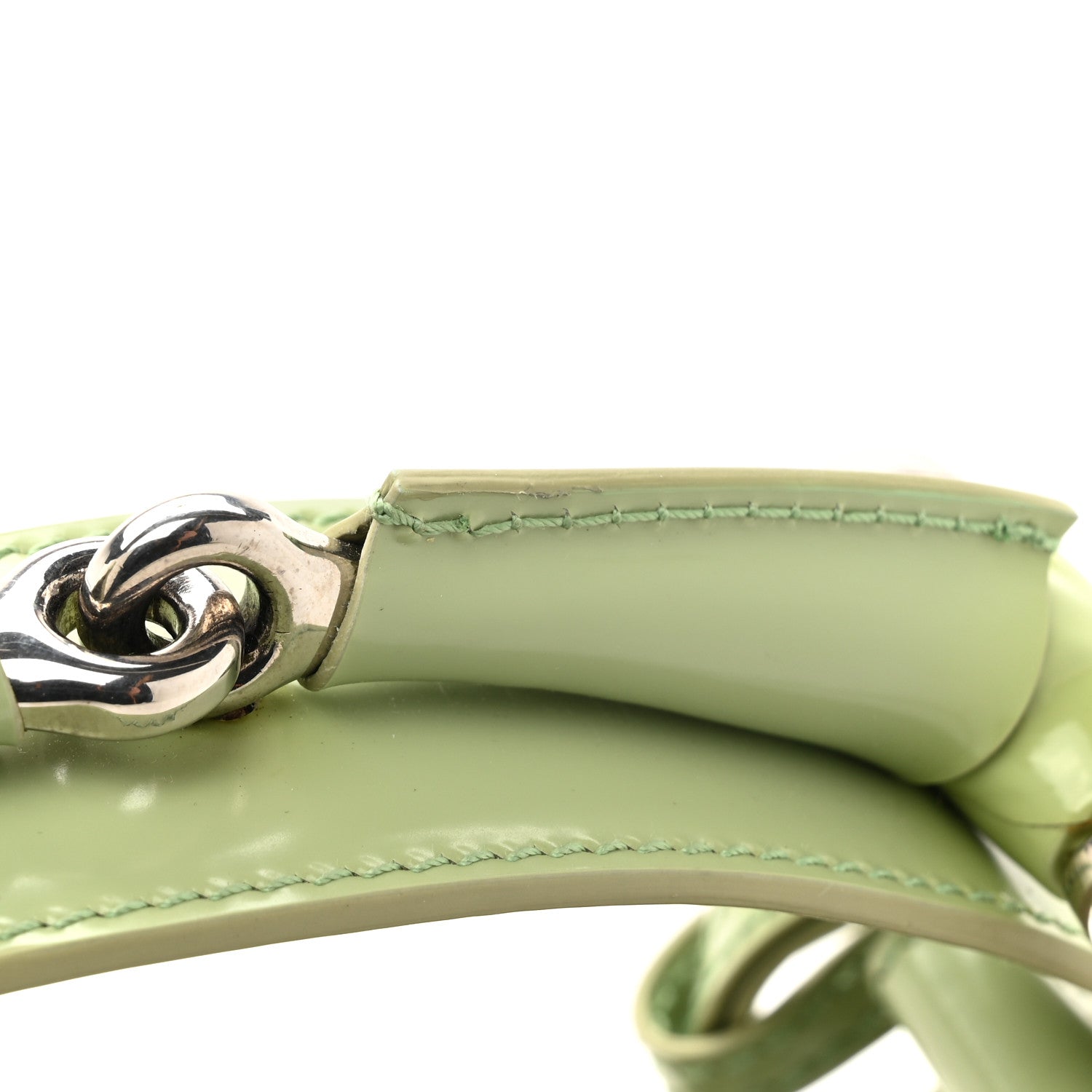 Master Lux Calfskin Horsebit Chain Shoulder Bag Sage Leaf
