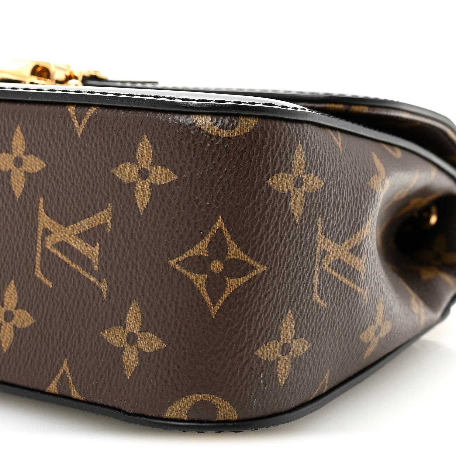 Patent Calfskin Monogram Cherrywood BB Black
