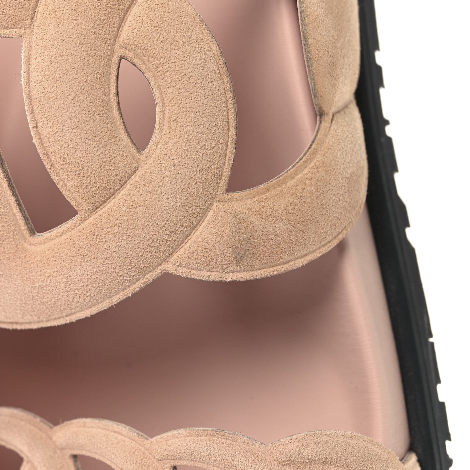 Suede Goatskin Extra Sandals 36 Rose Opaline