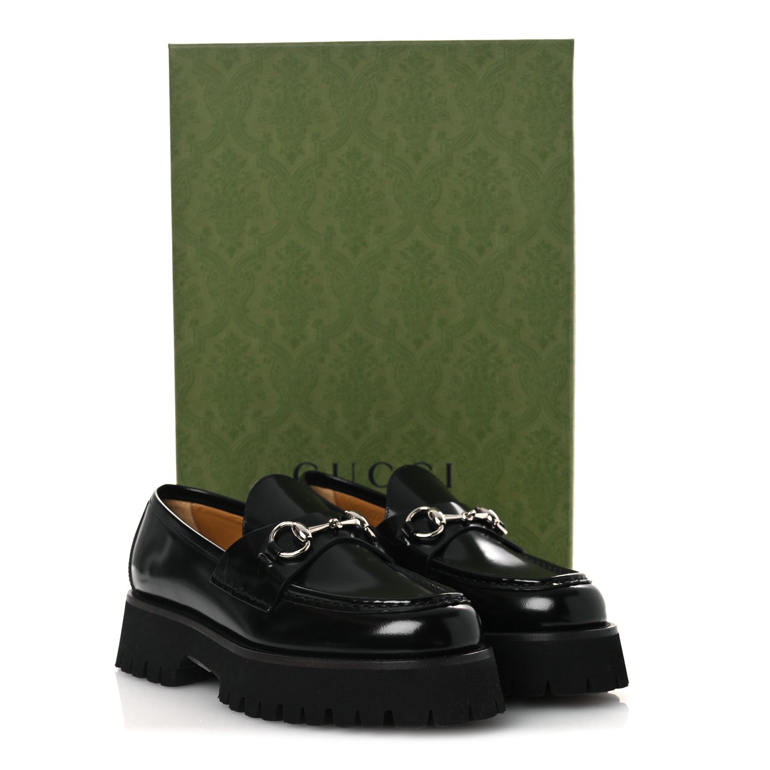 Cordovan Lux Womens Horsebit 45mm Platform Loafers 37.5 Black