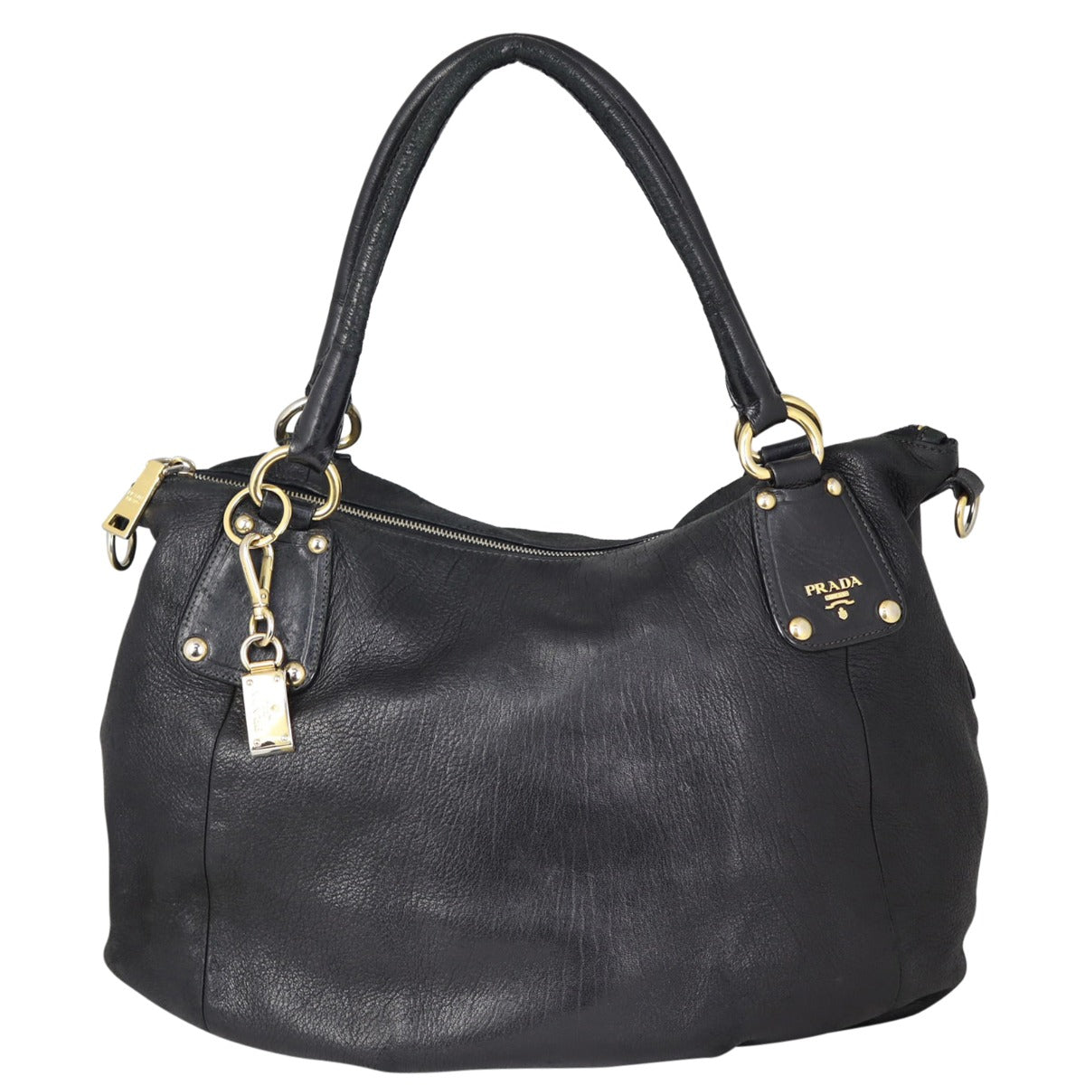 Prada Cervo Shine Two Way Tote