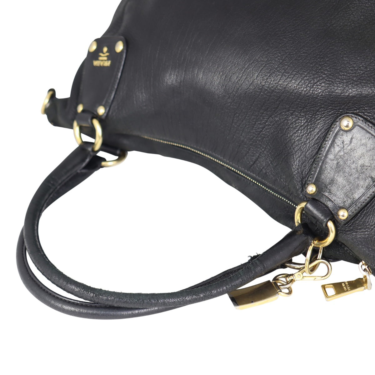 Prada Cervo Shine Two Way Tote
