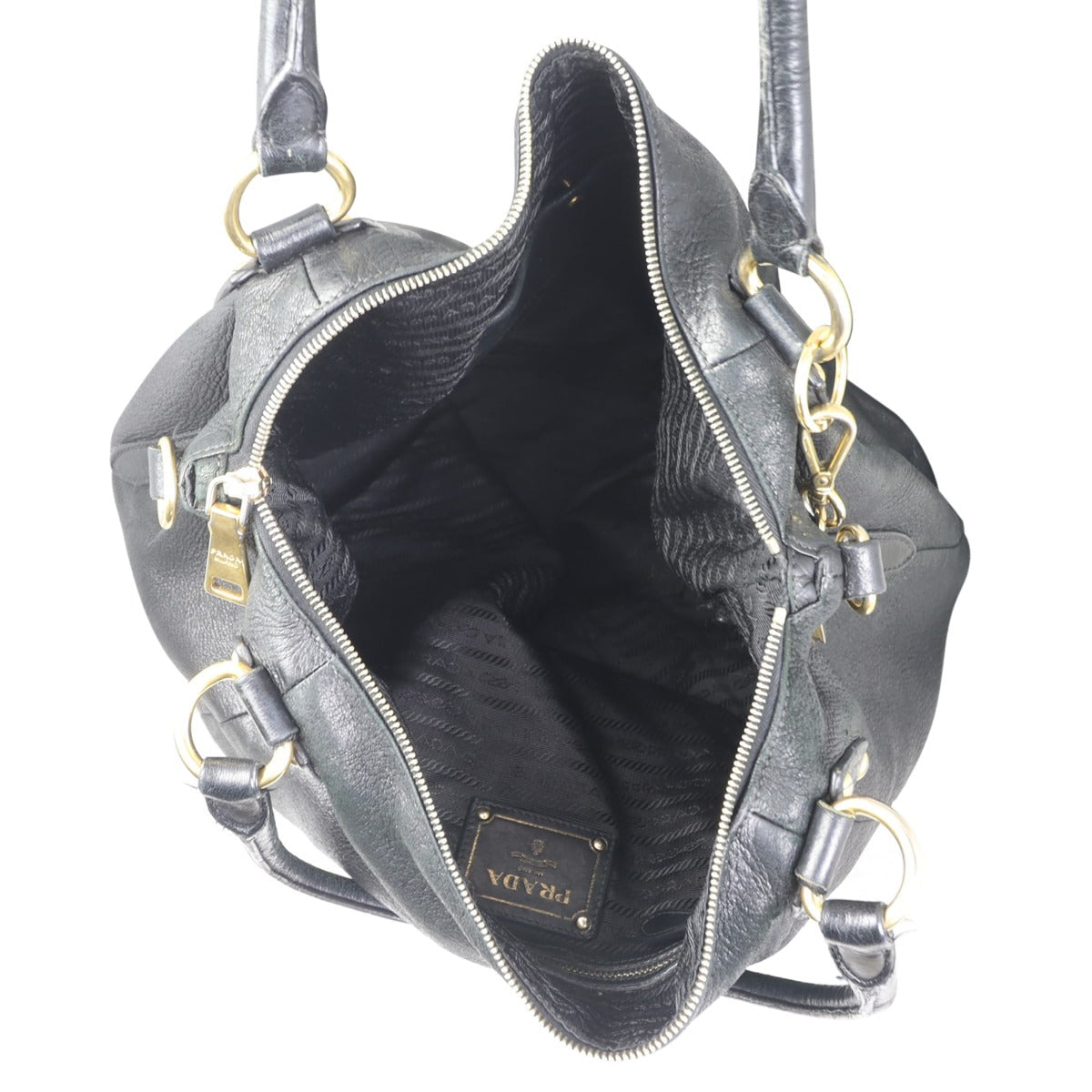 Prada Cervo Shine Two Way Tote