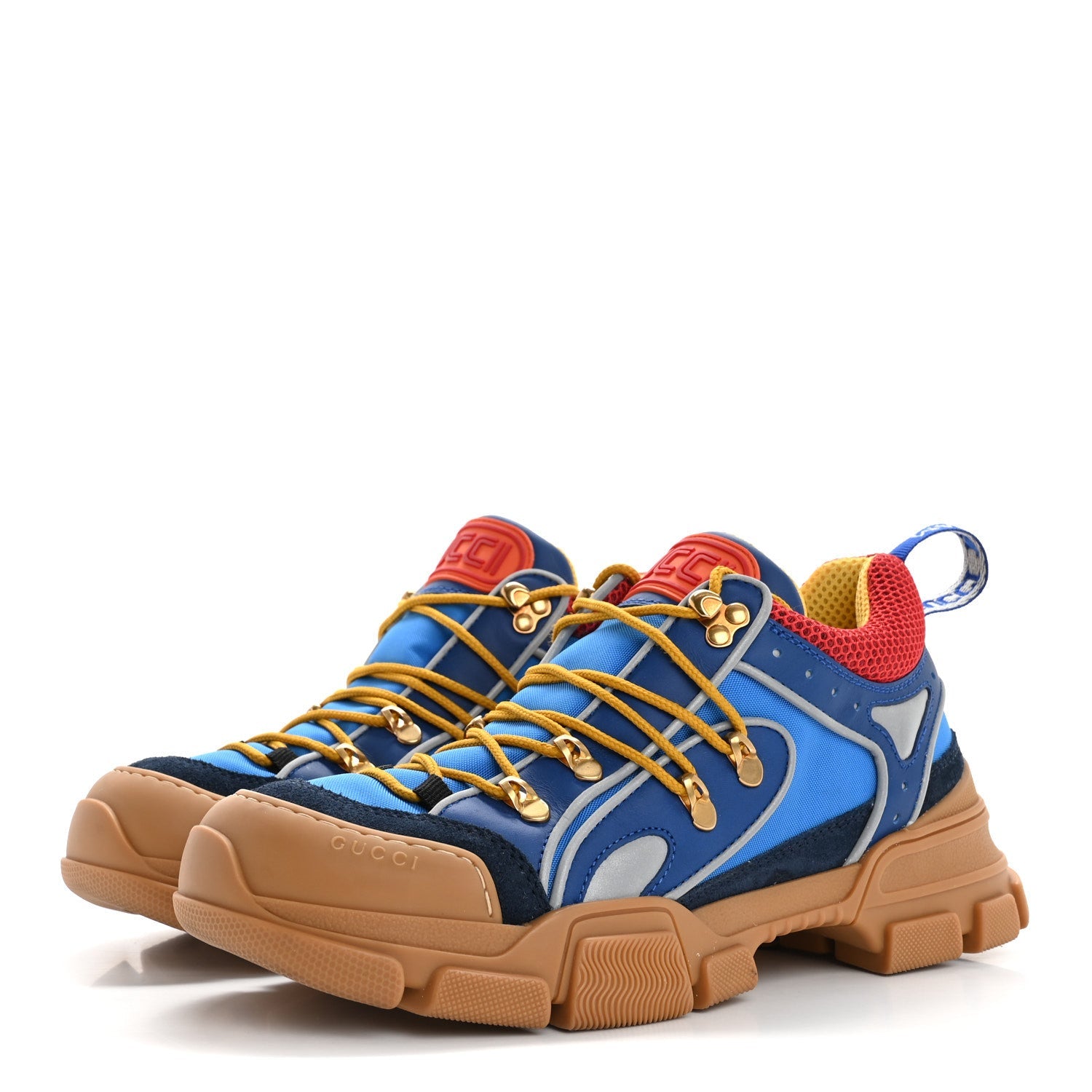 X SEGA Nylon Suede Calfskin Mens Flashtrek Sneakers 7 Bright Splash