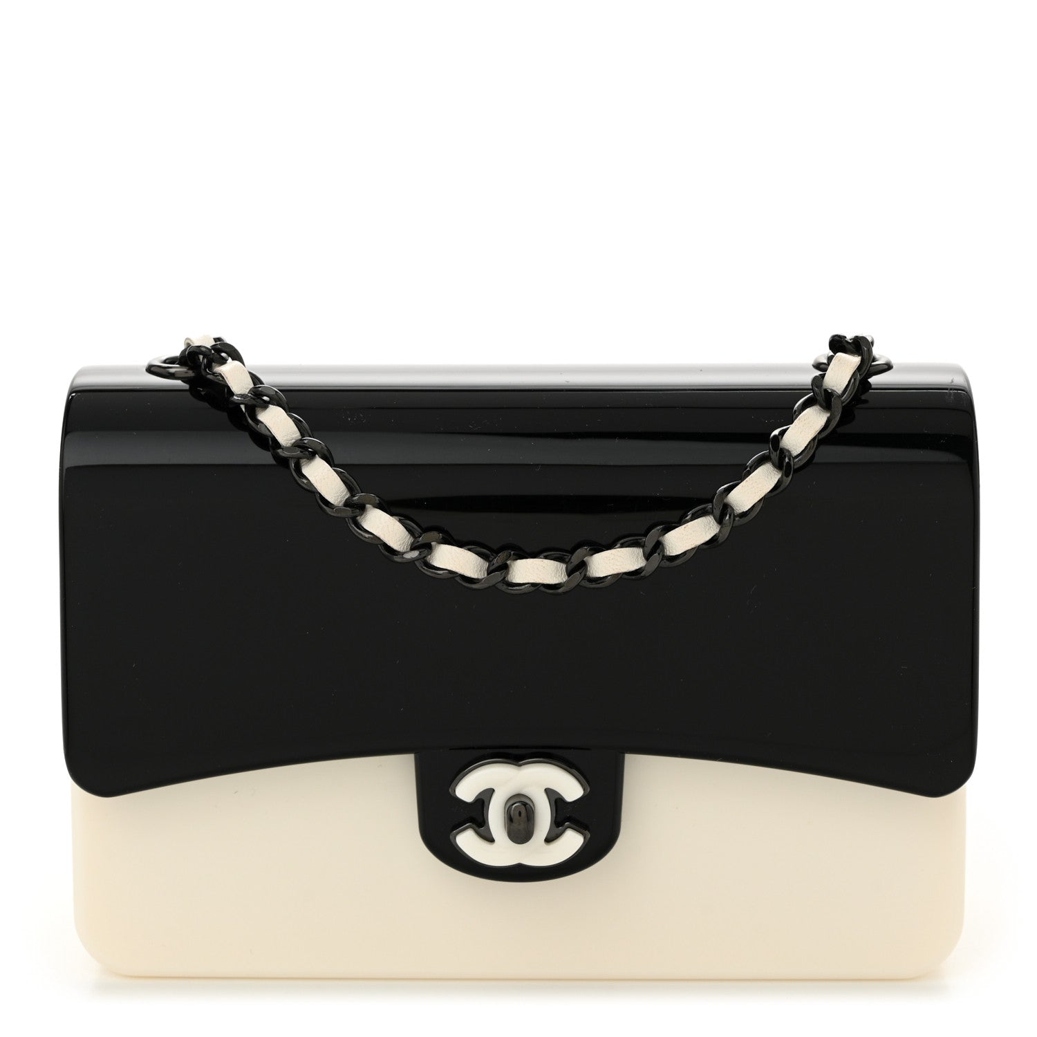 Plexiglass Plexi Coco Bag Black White