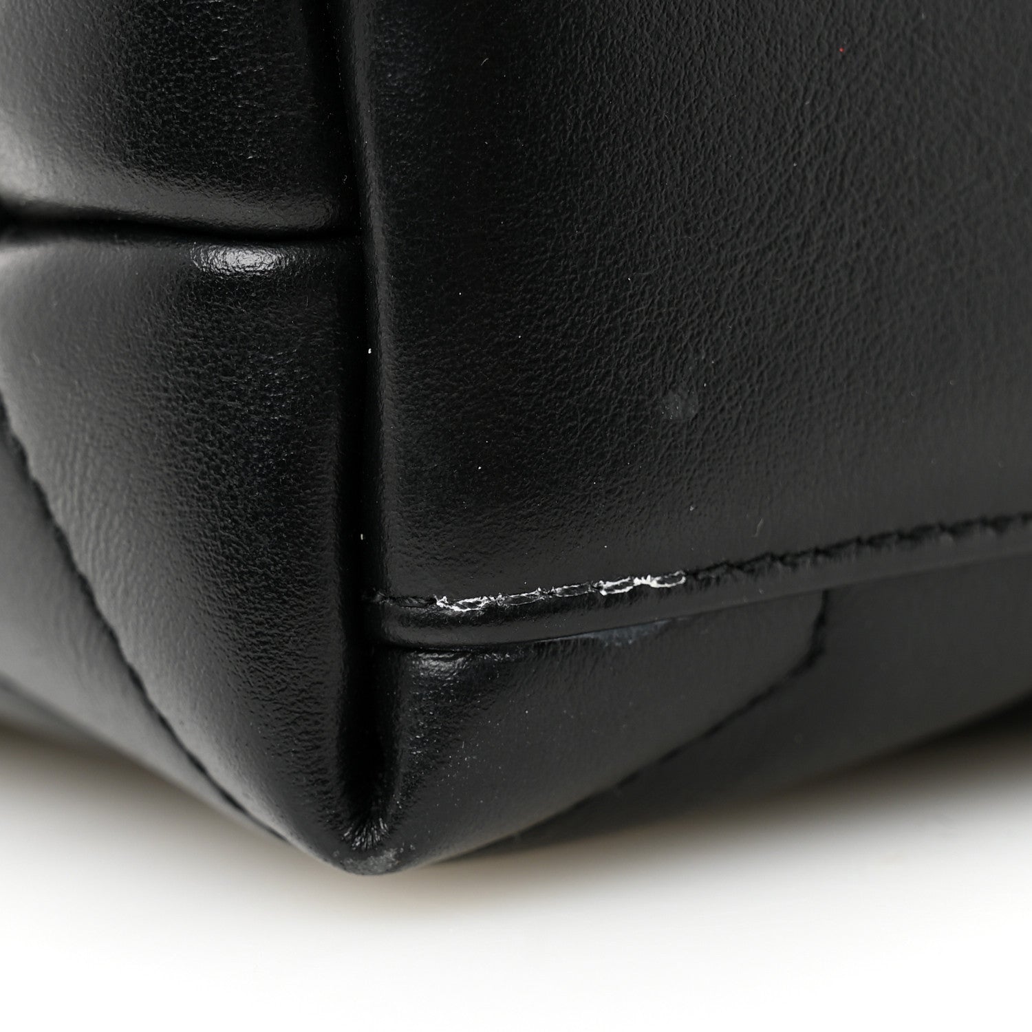 Calfskin Y Quilted Monogram Monochrome Toy Loulou Crossbody Bag Black