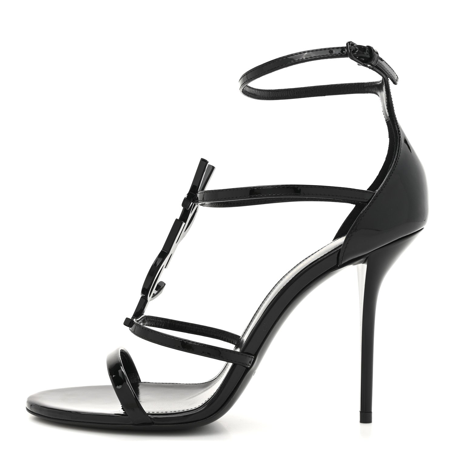 Patent Cassandra 100 Ankle Strap Sandals 39.5 Black