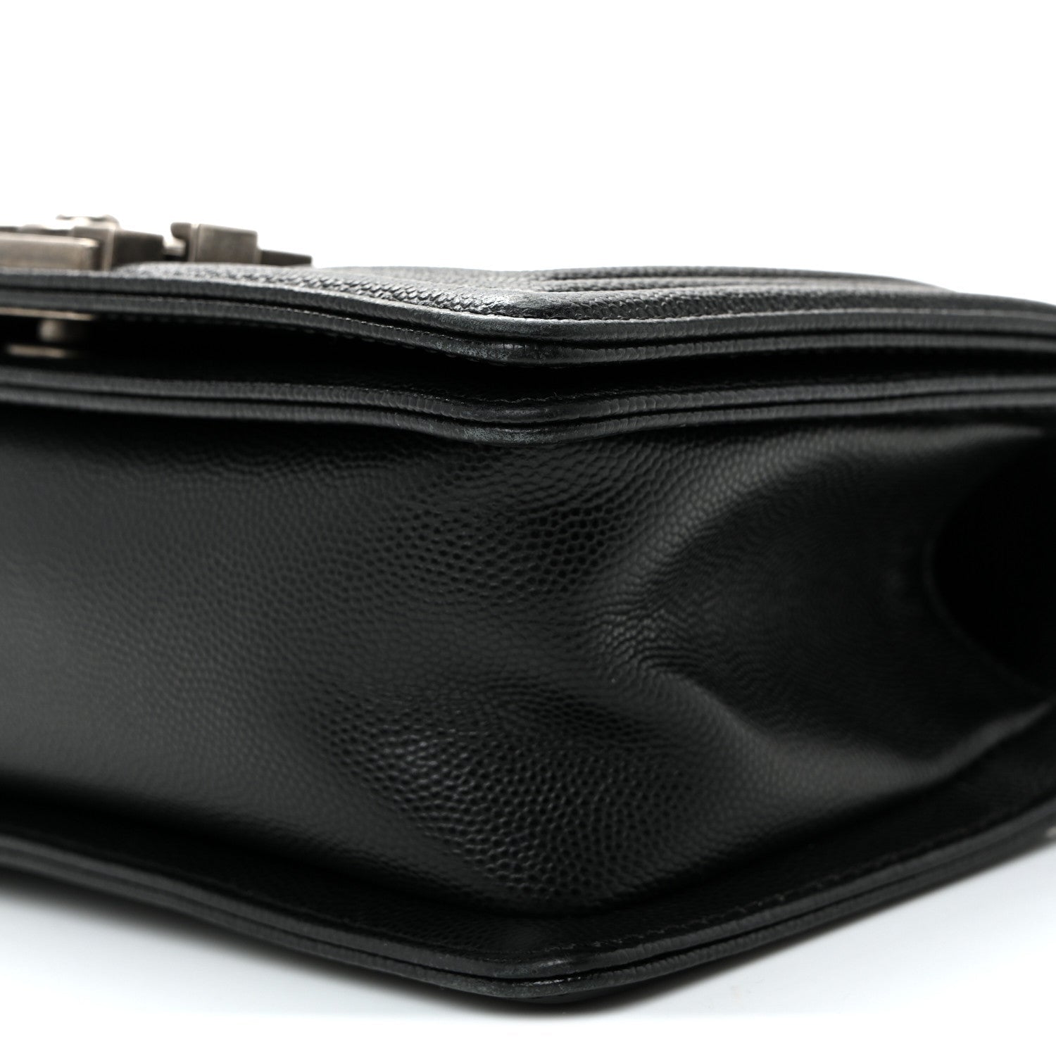 Caviar Quilted Small Boy Flap Black
