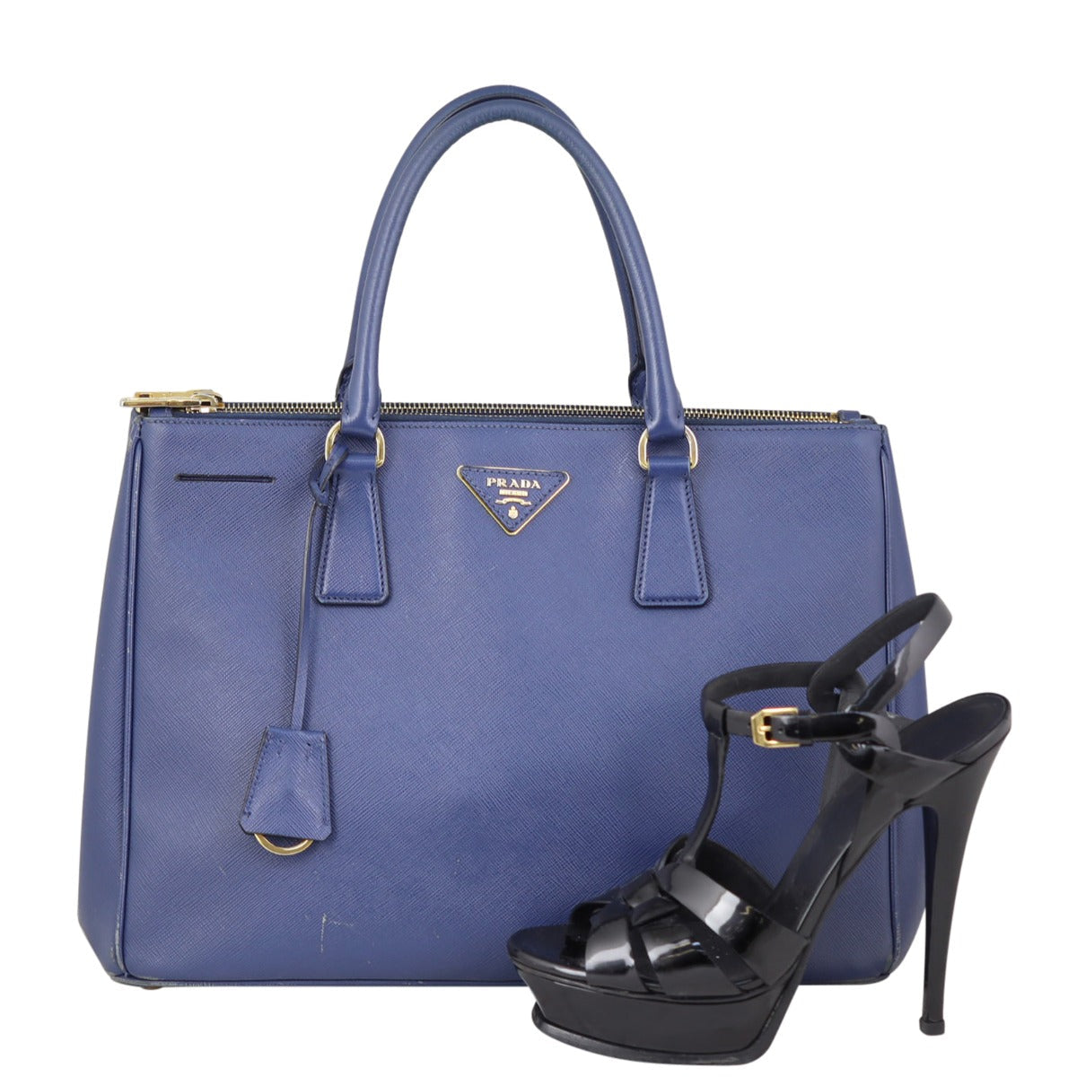 Prada Saffiano Lux Galleria Double Zip Tote Medium