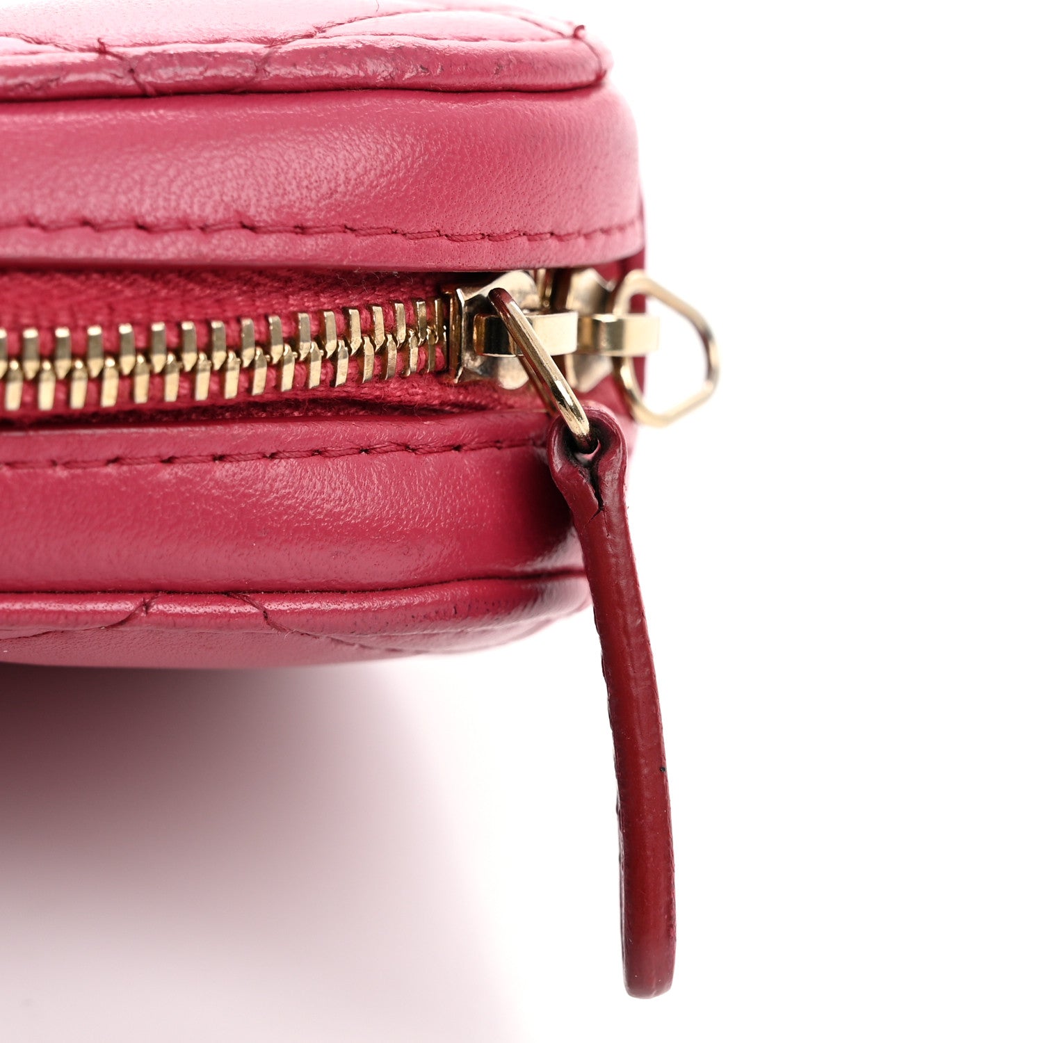 Lambskin Quilted Phone Holder Wallet On Chain WOC Pink