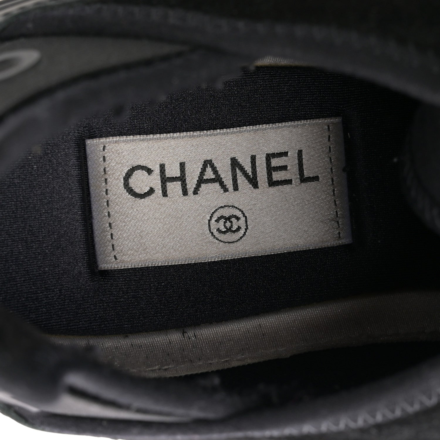 Velvet Calfskin Mixed Fibers CC Sneakers 40 Black