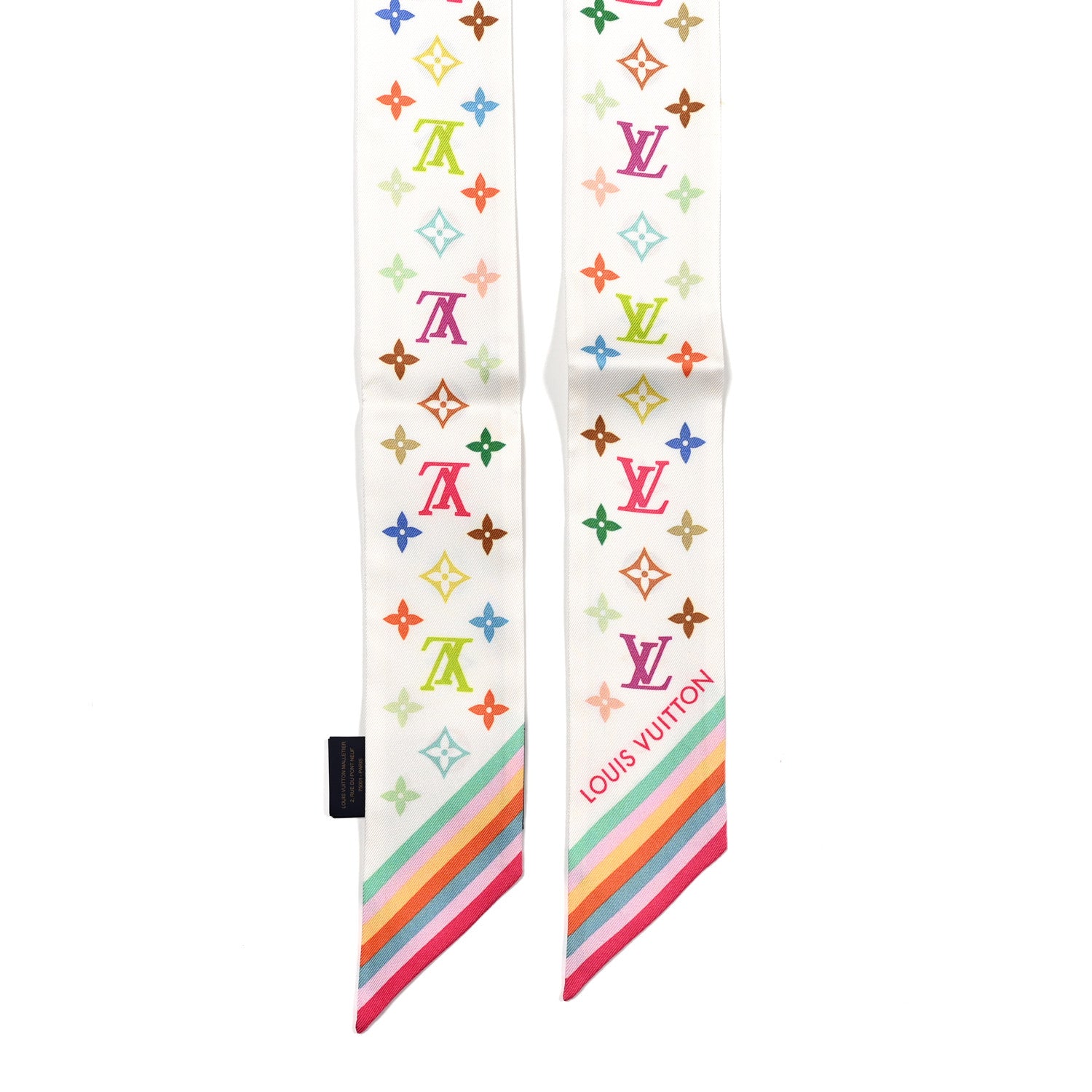 LV X TM Silk Monogram Multicolor BB Bandeau White