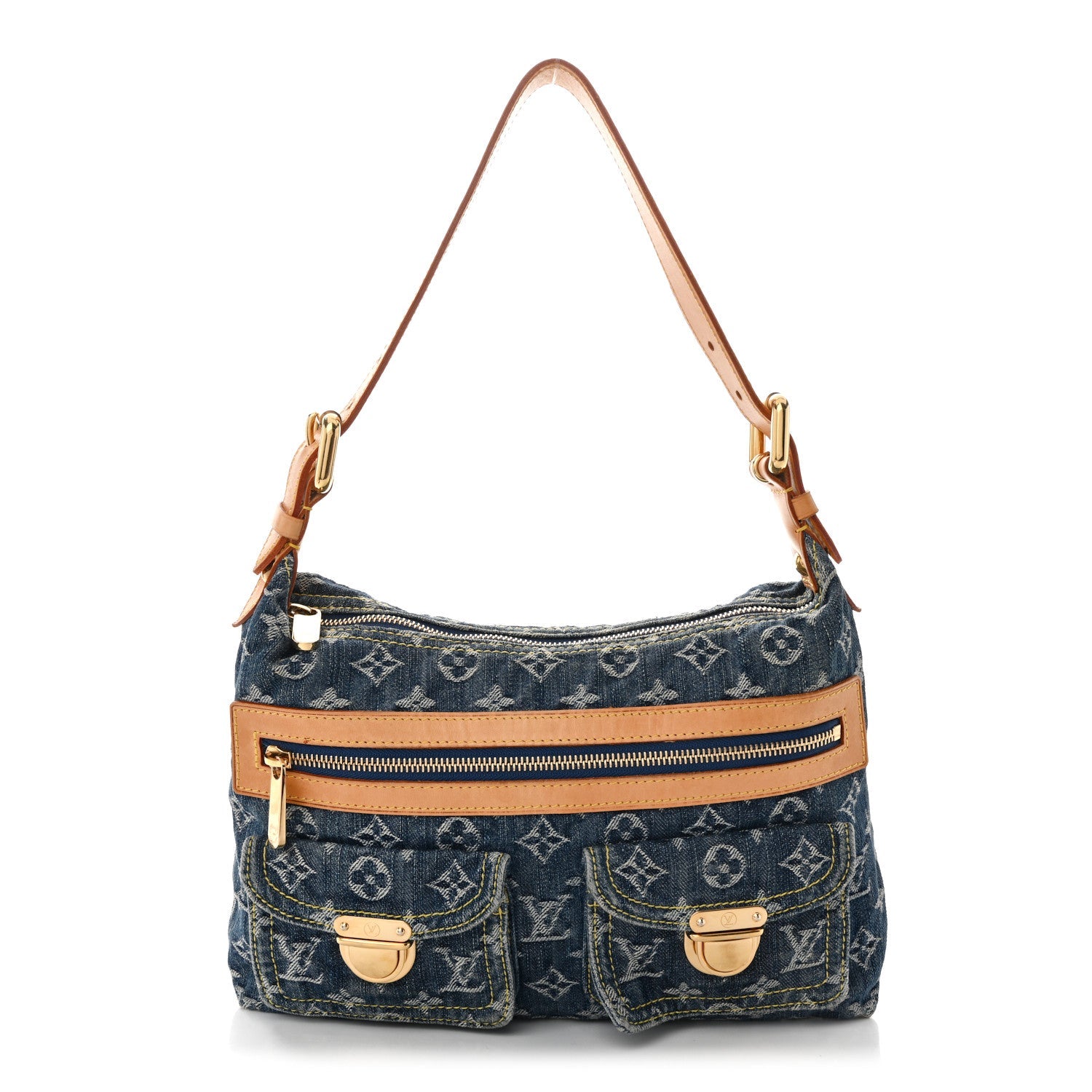 Monogram Denim Baggy PM Blue