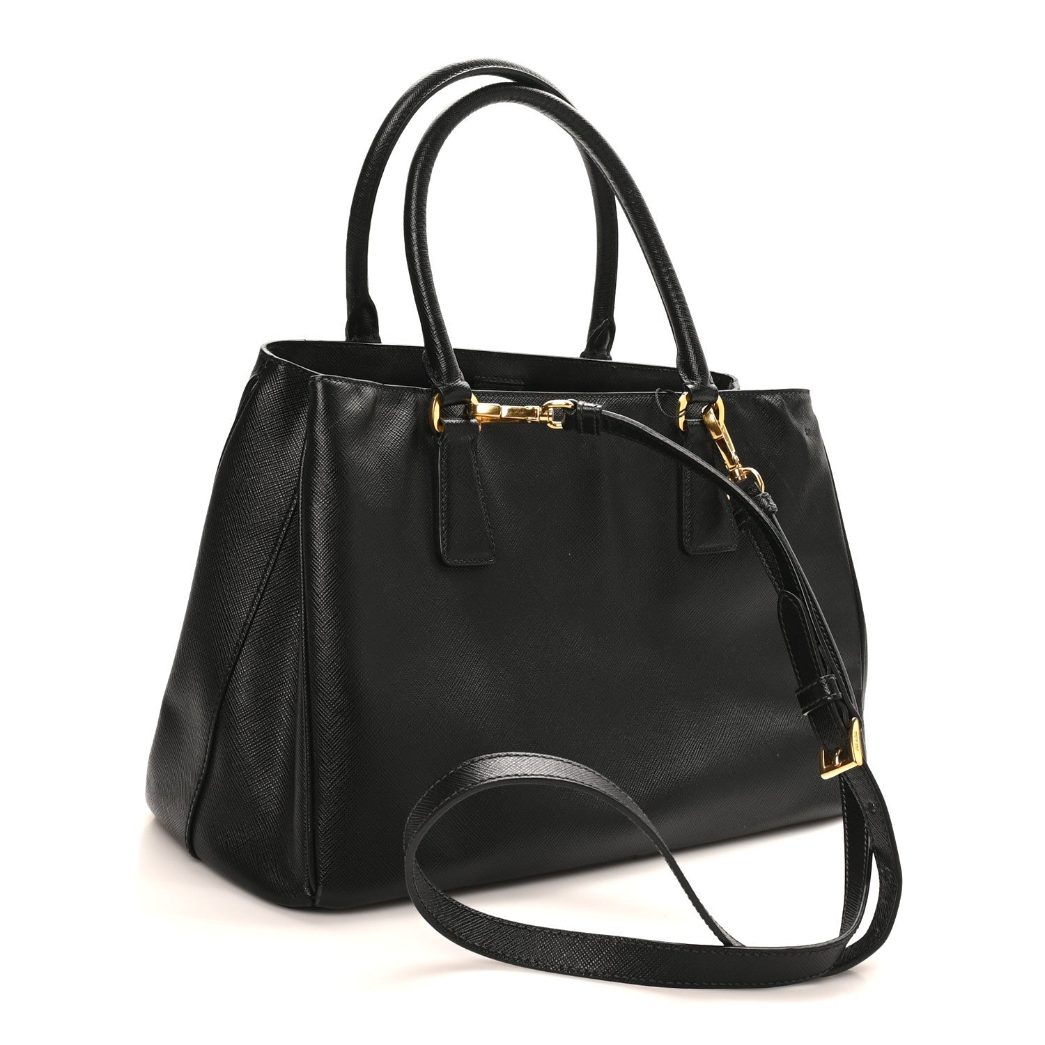 Saffiano Lux Medium Tote Black