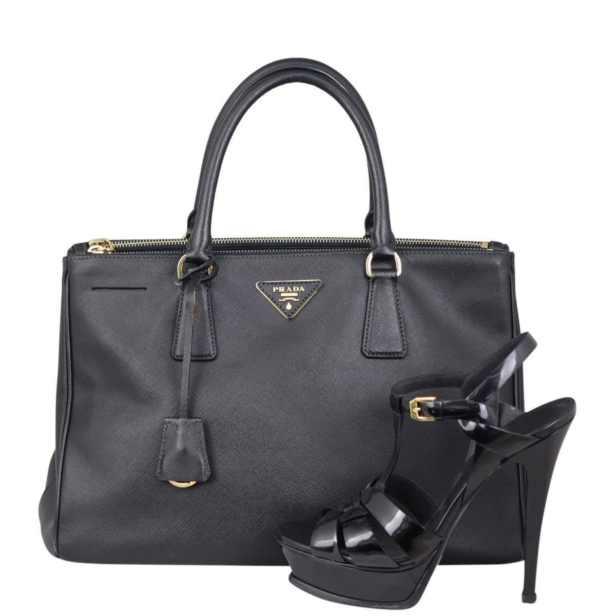 Prada Saffiano Lux Galleria Double Zip Tote Medium