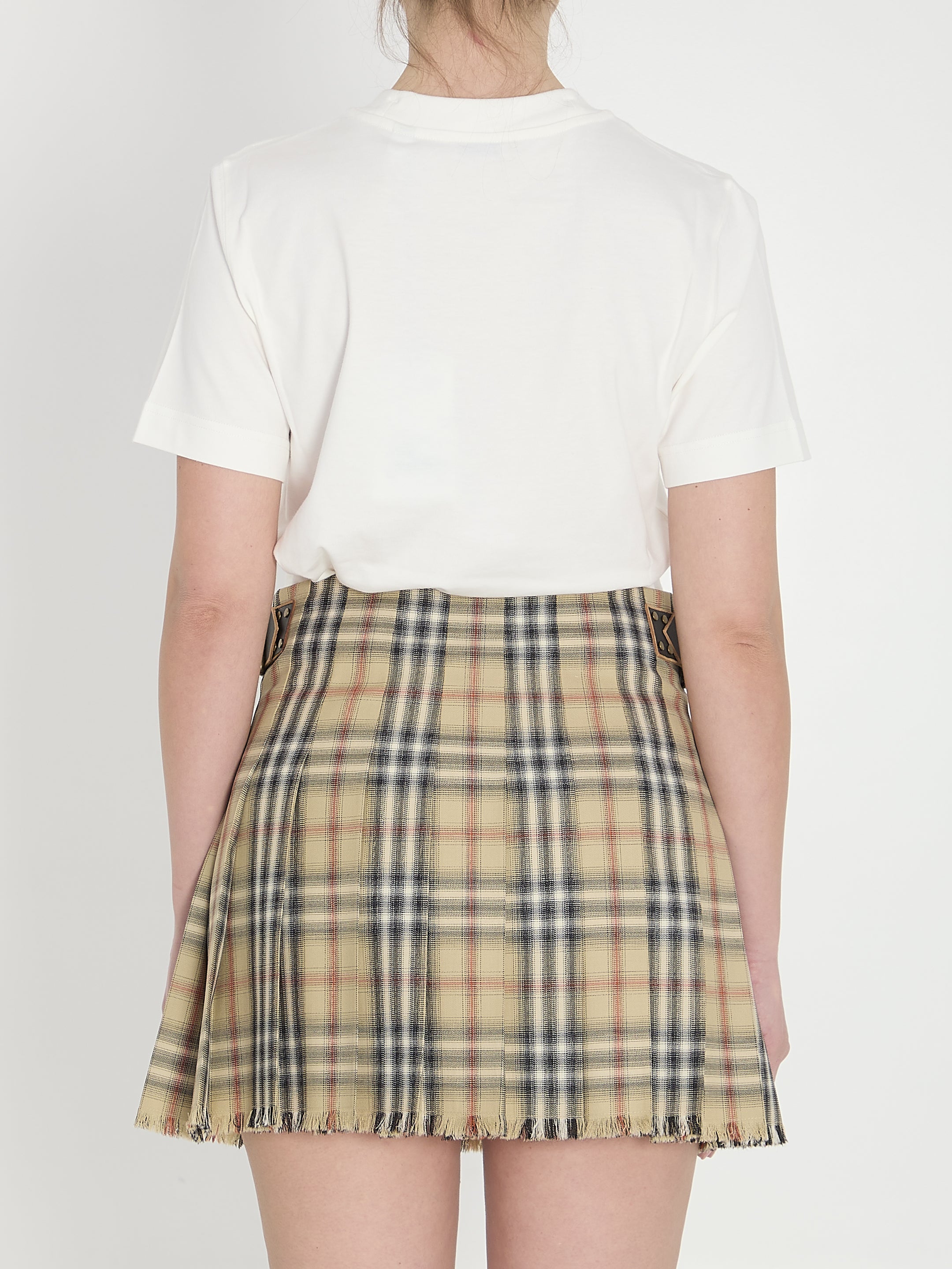 check cotton t-shirt