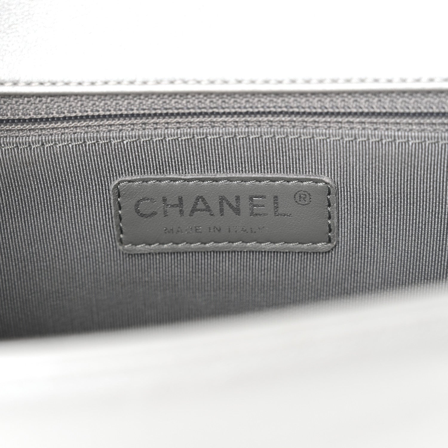 Metallic Calfskin Quilted New Medium Boy Flap Silver