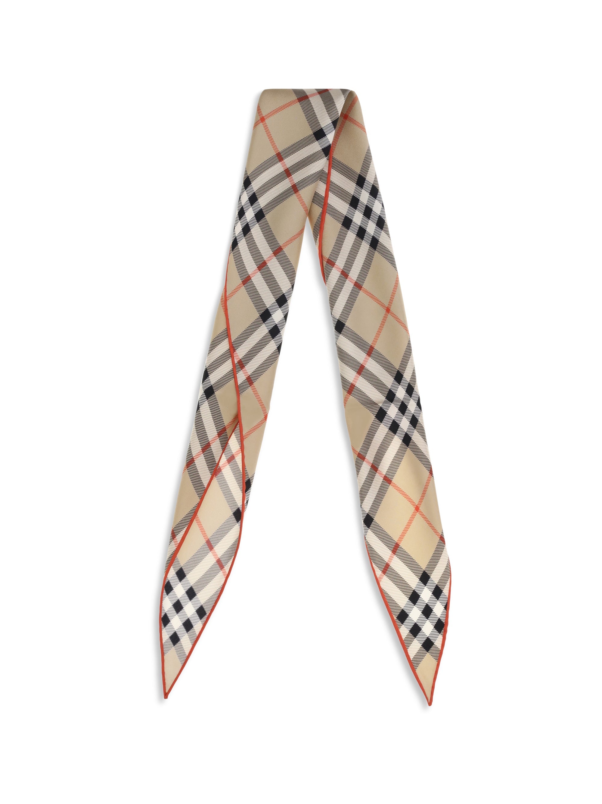 silk check scarf