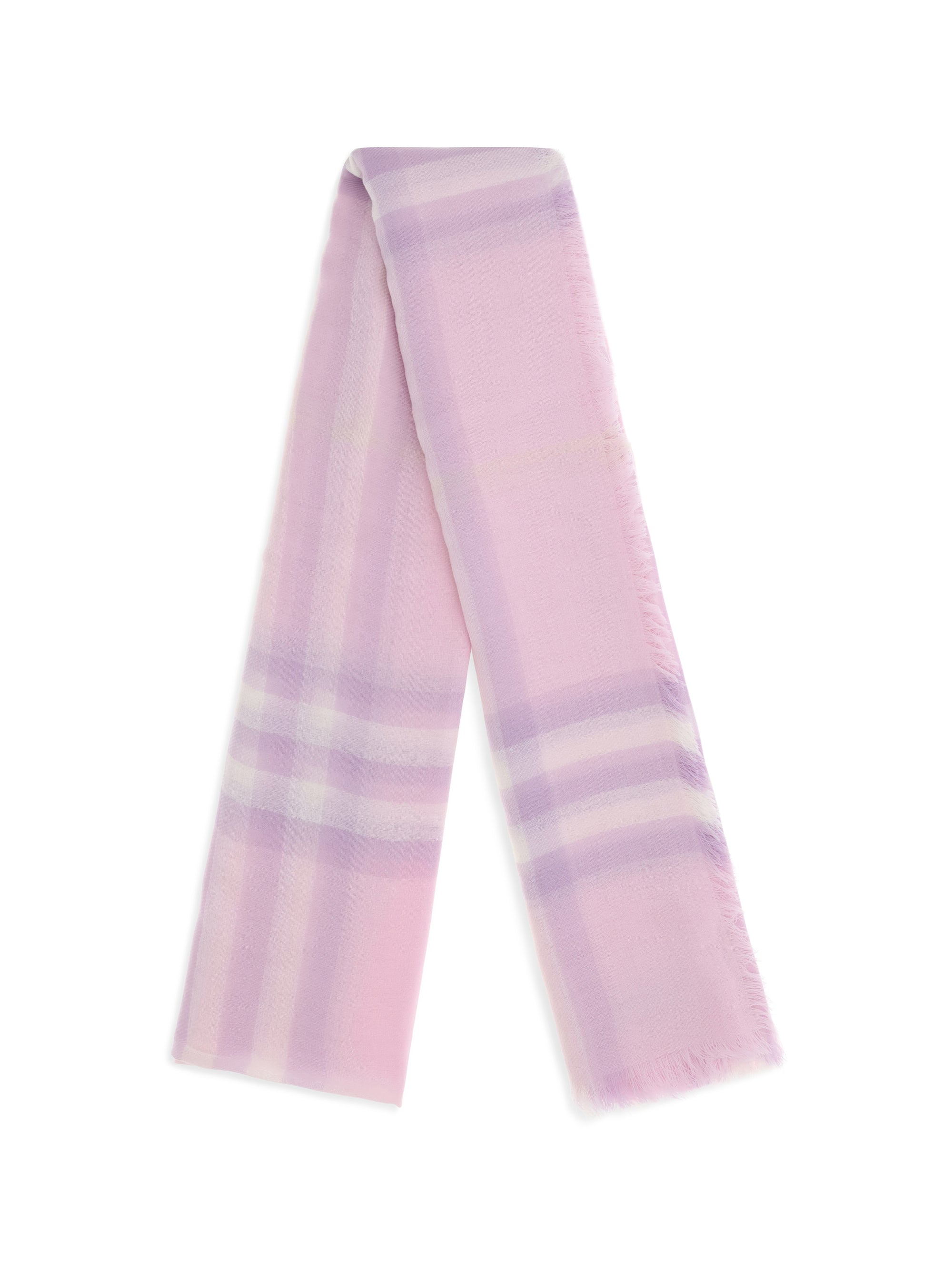 wool check wide scarf