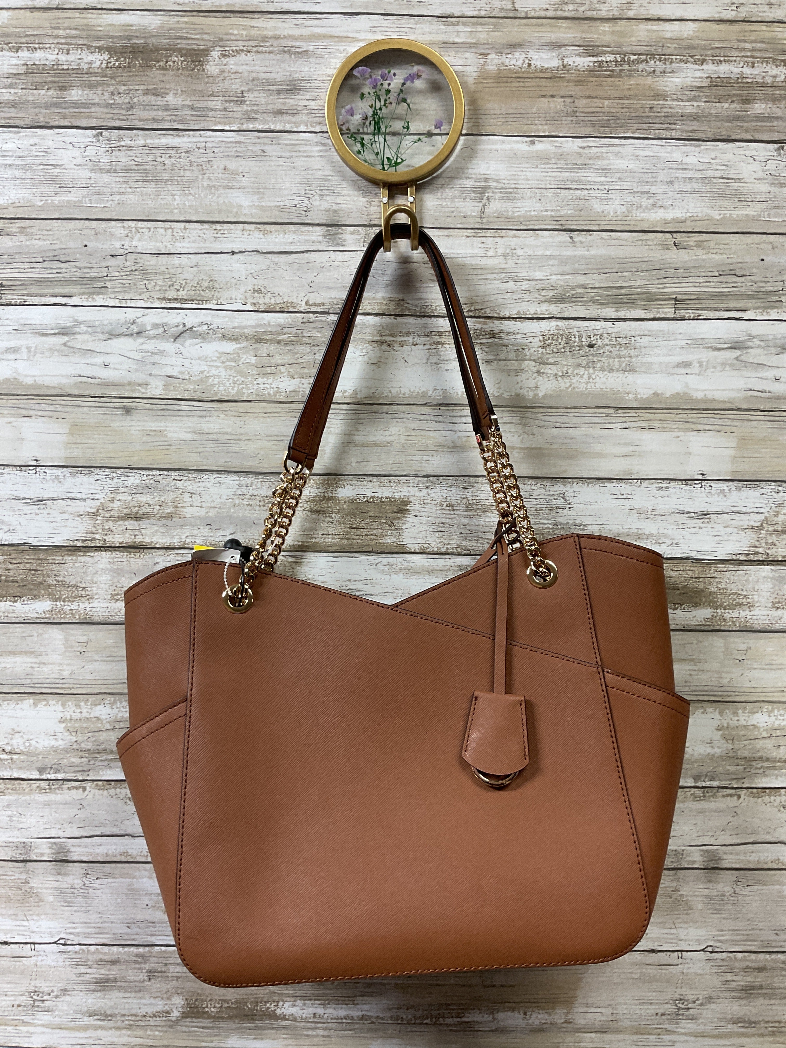 Handbag Designer By Michael Kors In Brown, Size:Large