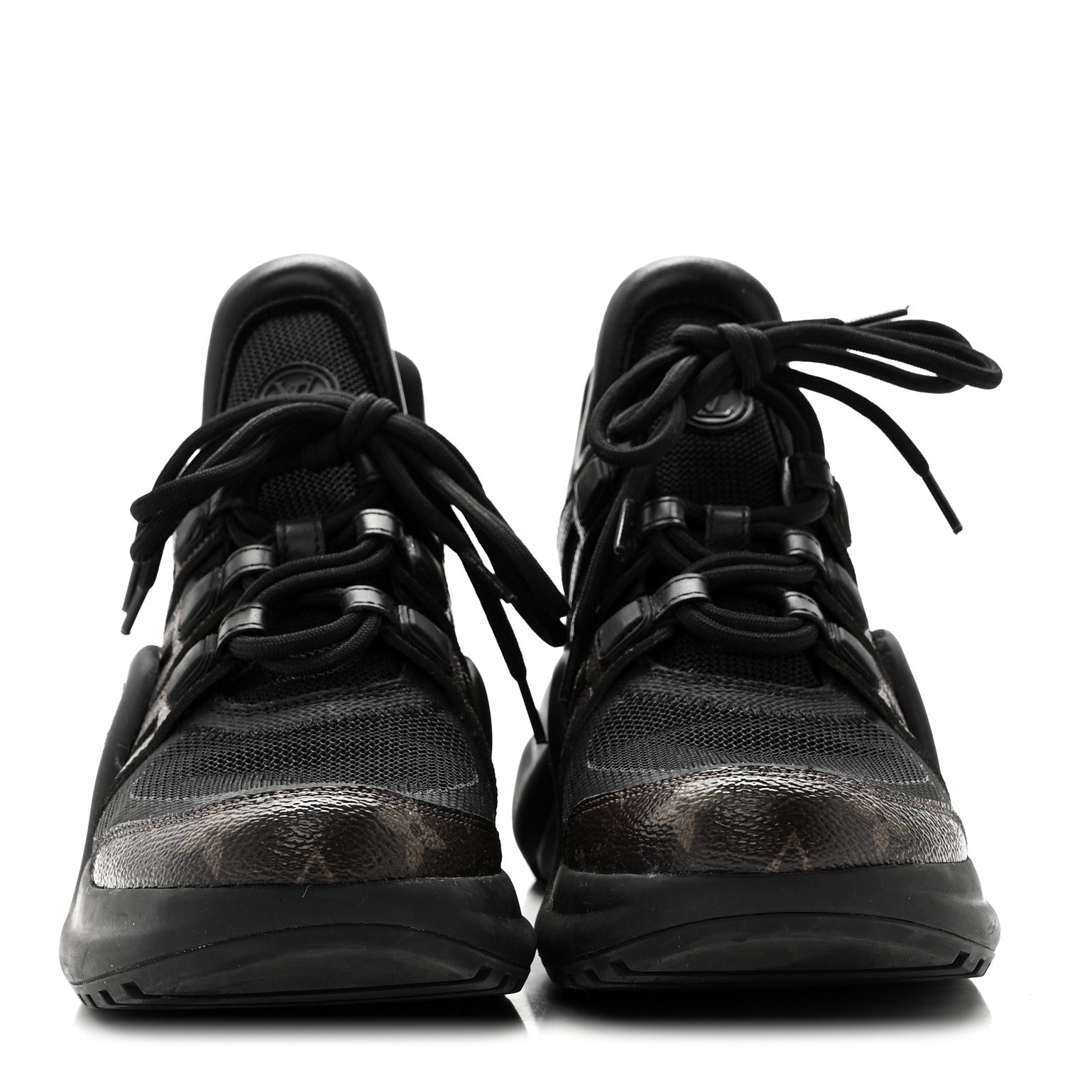 Calfskin Patent Monogram LV Archlight Sneakers 38 Black