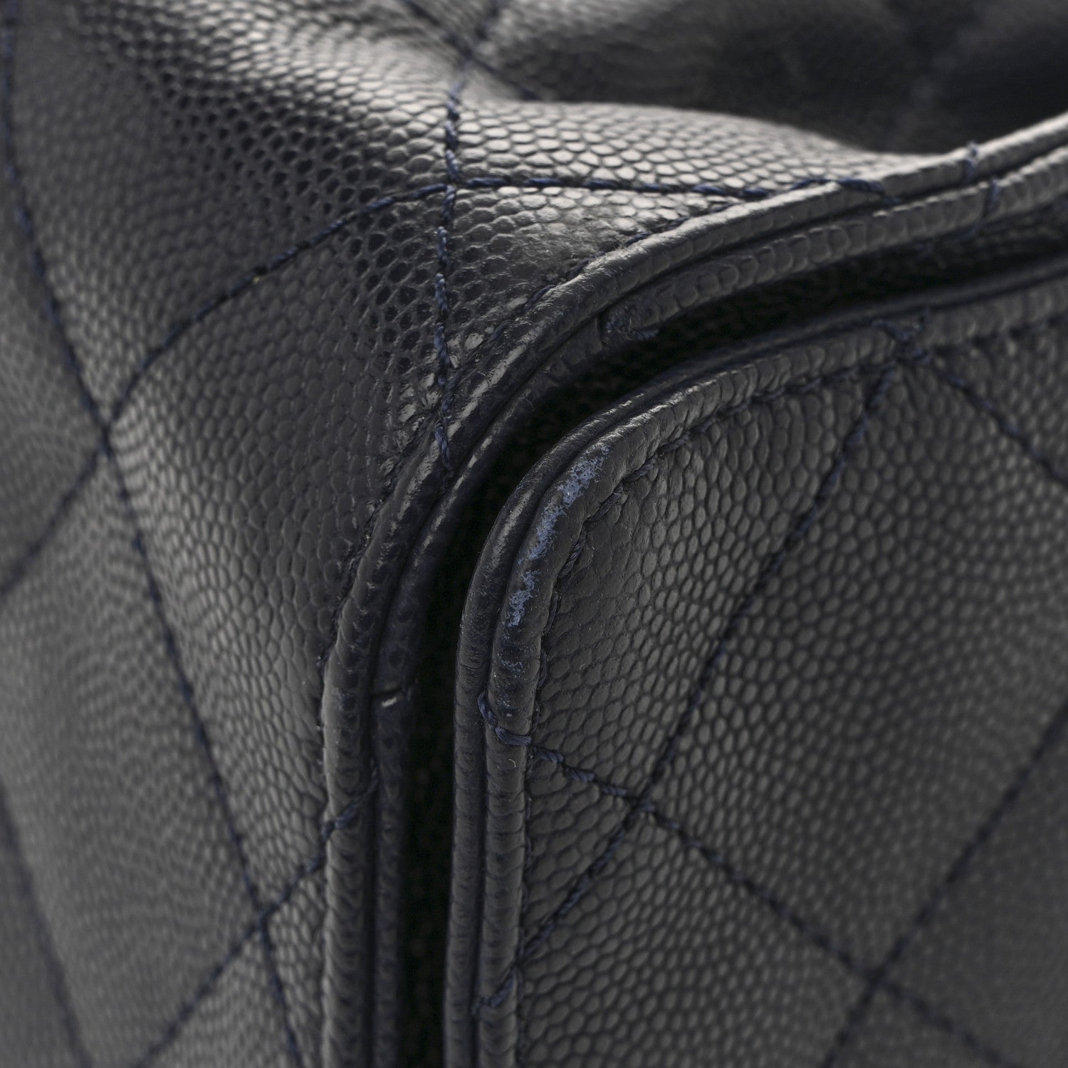 Caviar Quilted Small Chanel 25 Handbag Dark Navy