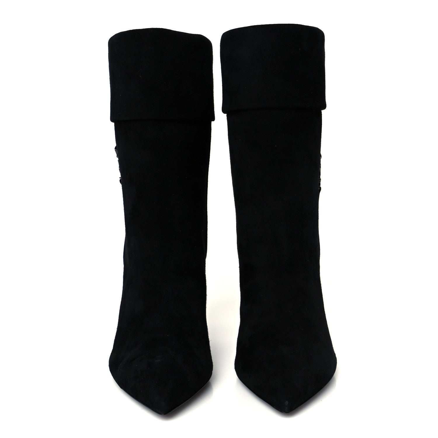 Kid Scamosciato Niki 85 Wedge Booties 36 Black