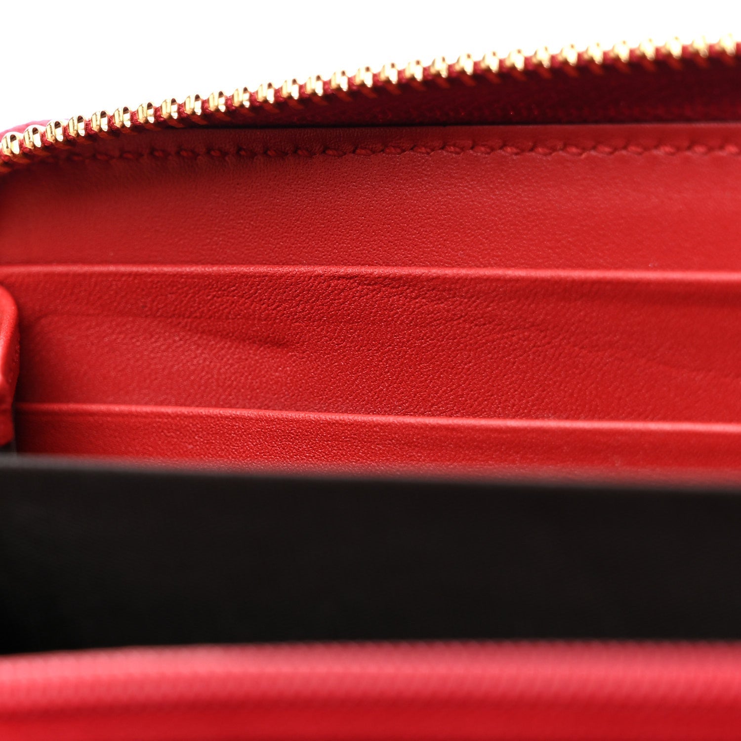 GG Supreme Monogram Mystic Cat Zip Around Wallet Red