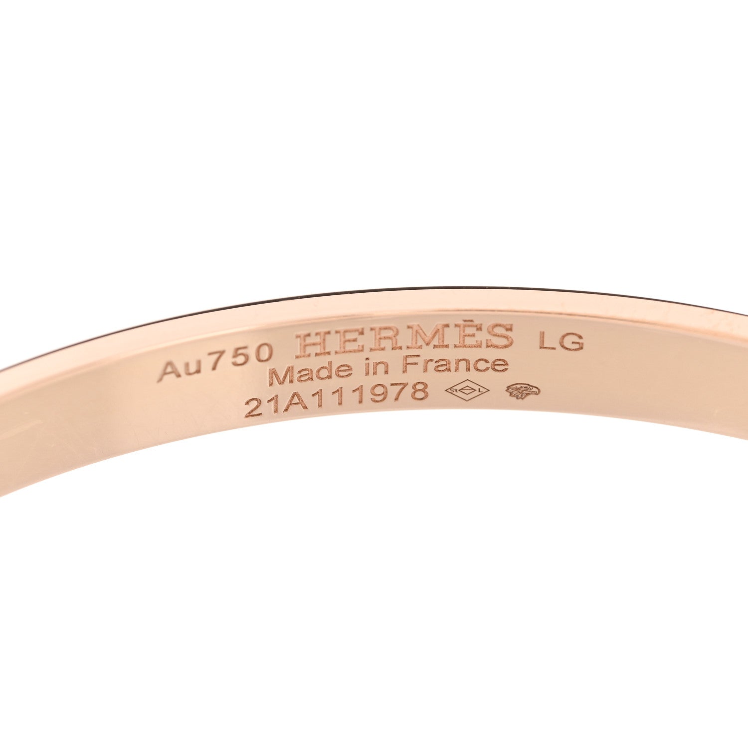 18K Rose Gold Diamond PM H D'Ancre Bracelet LG