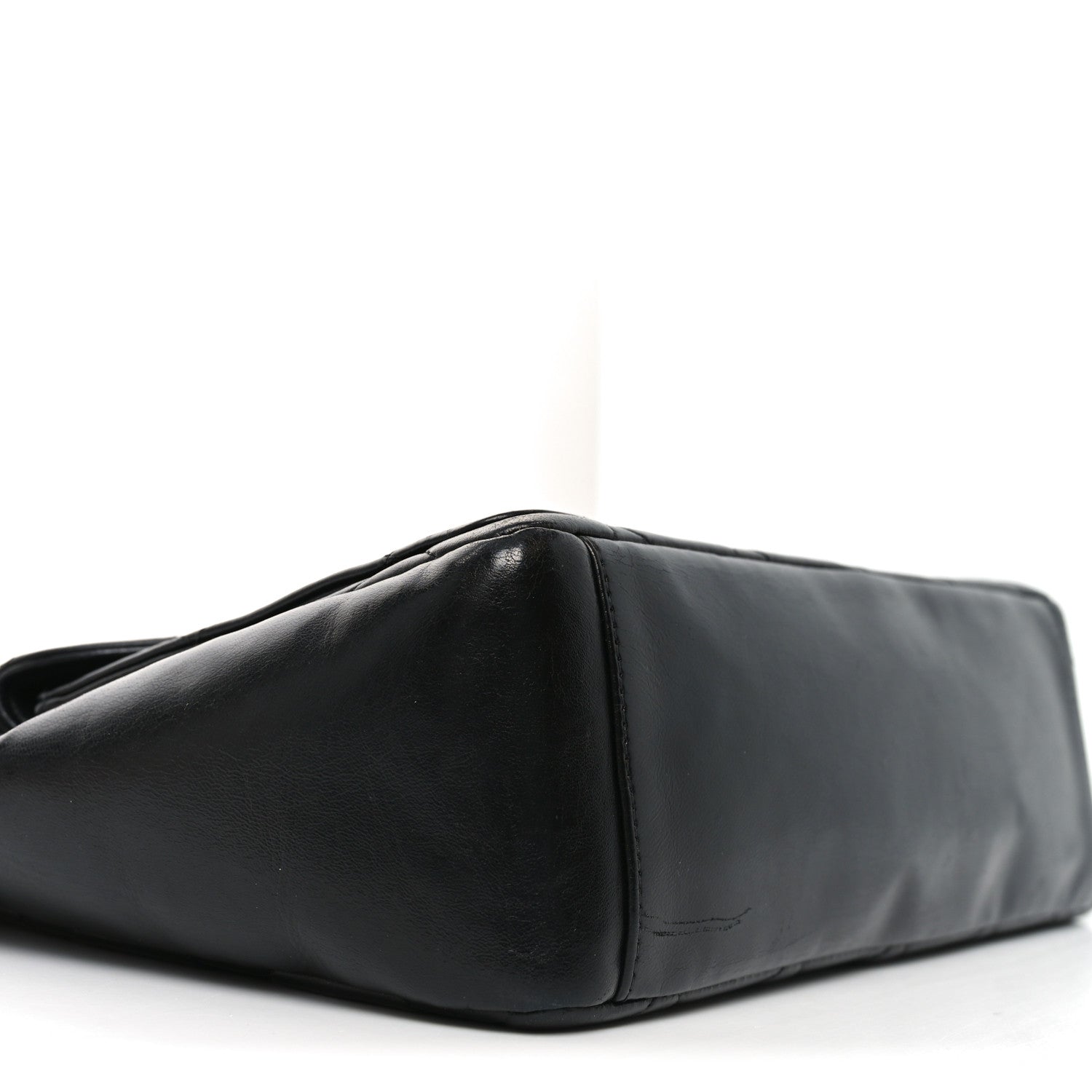Lambskin Quilted Double Pocket Shoulder Bag Black