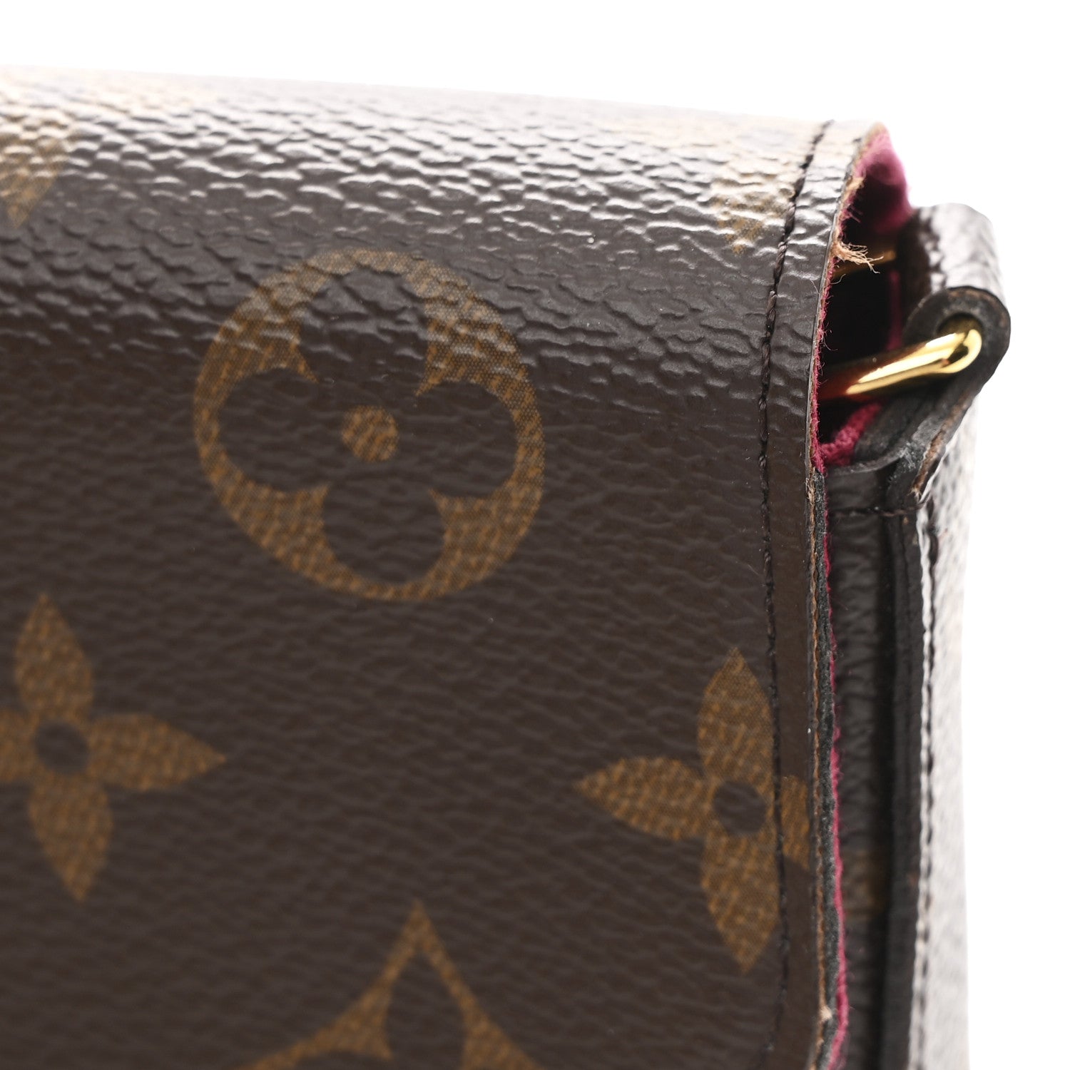 Monogram Pochette Felicie Chain Wallet Fuchsia