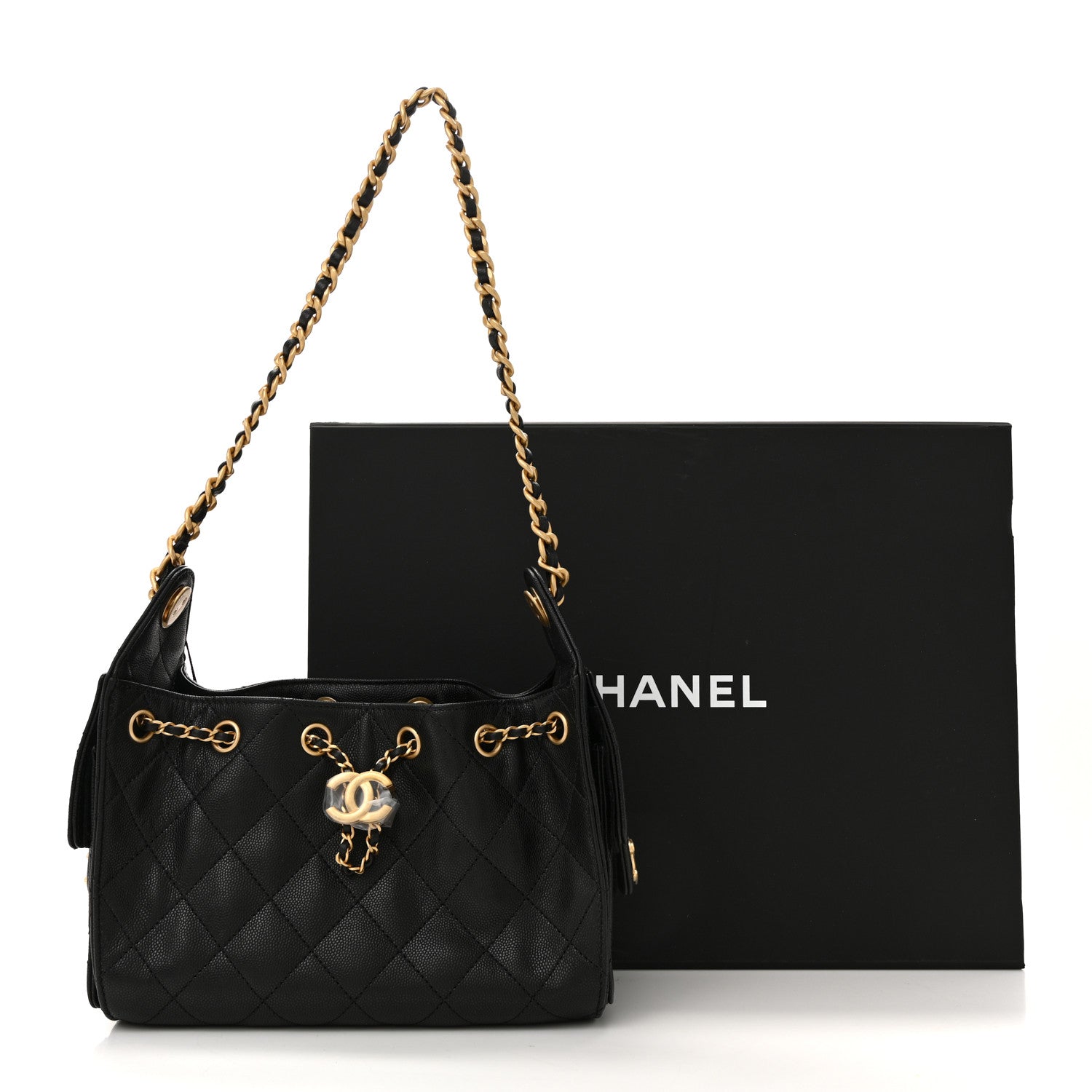 Caviar Quilted Mini Chanel 25 Handbag Black