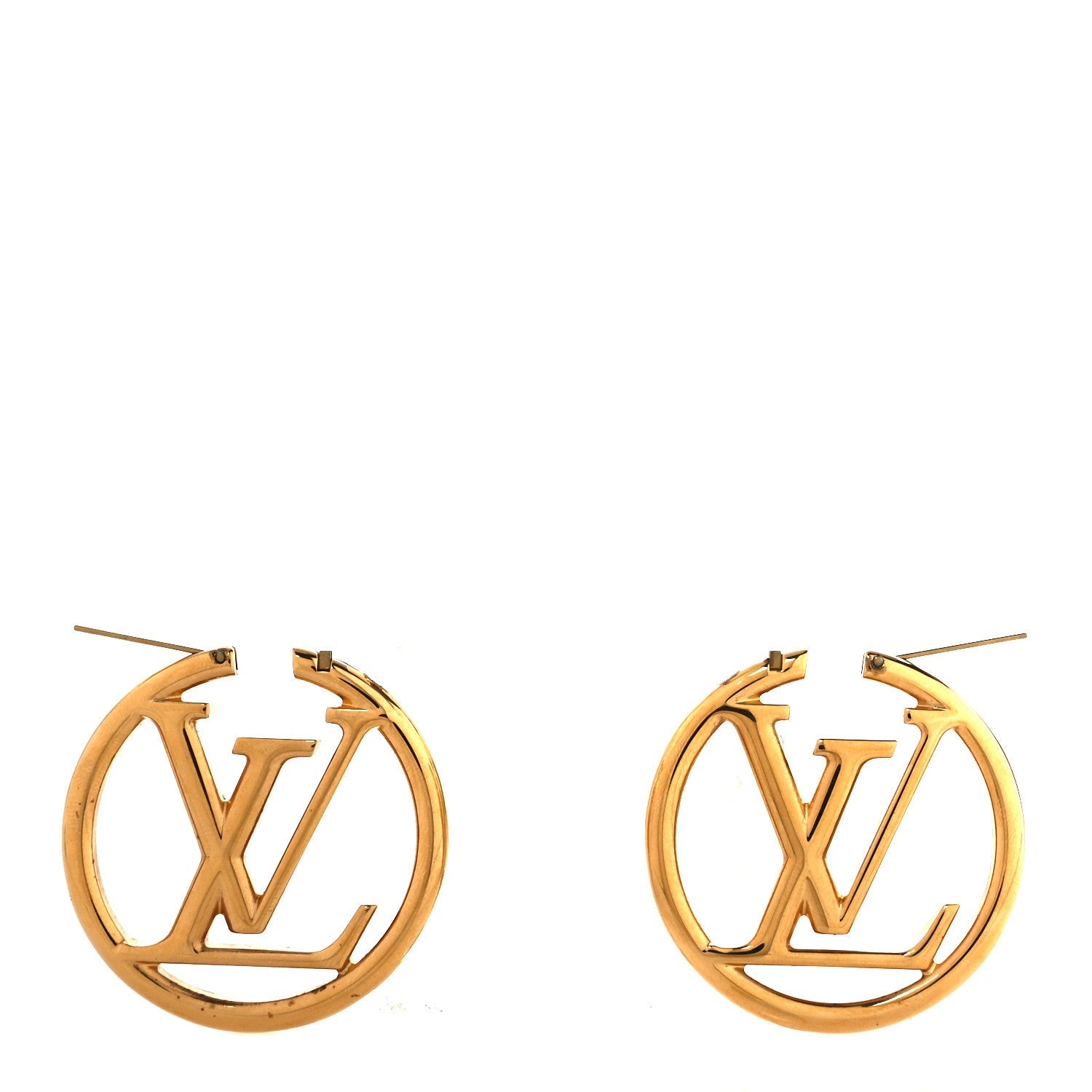 Metal Louise Hoop Earrings Gold