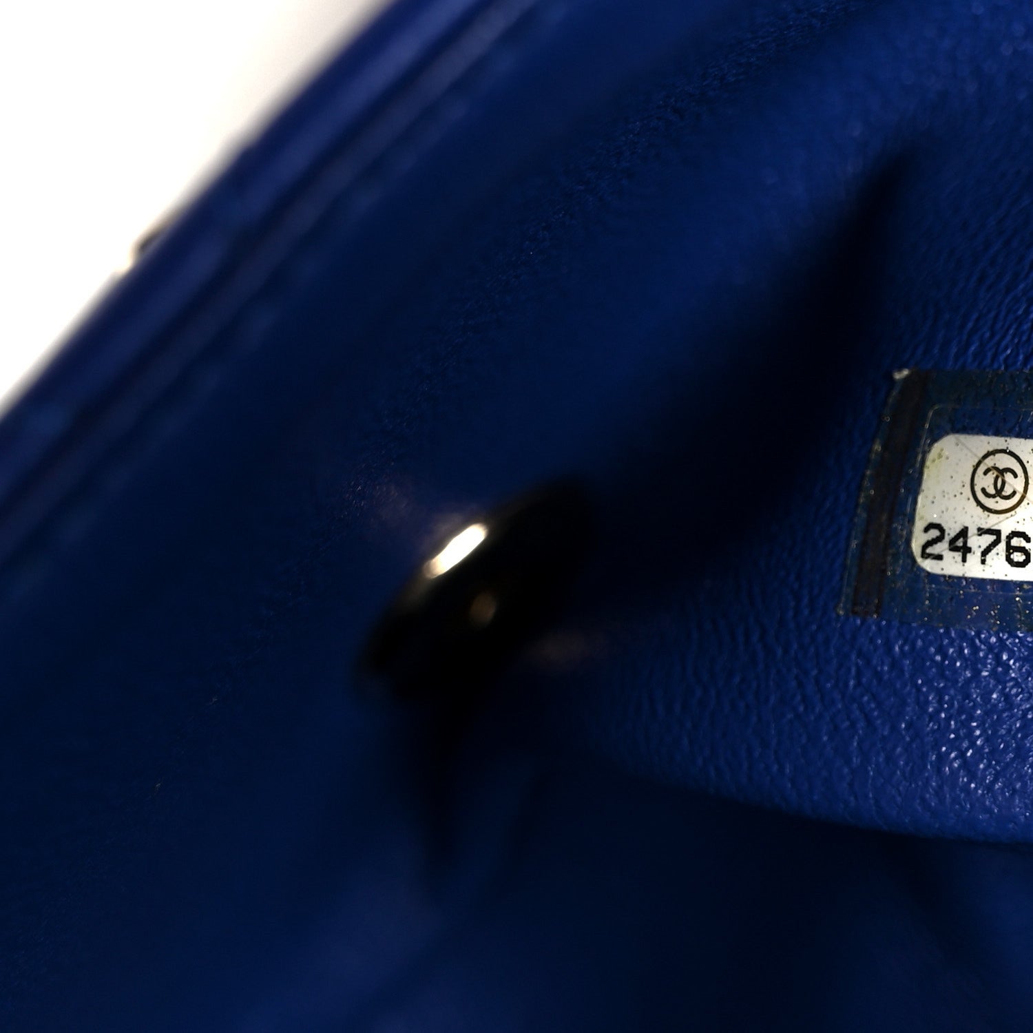 Lambskin Quilted Mini Square Flap Blue