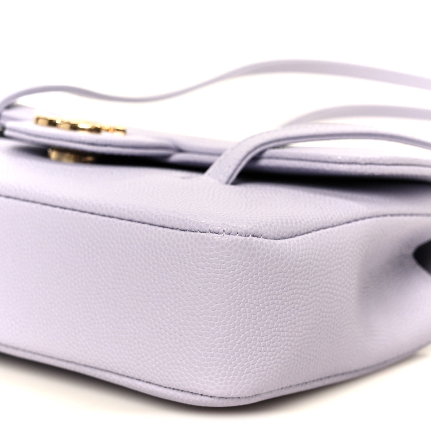 Shiny Caviar Mini Preppy Coco Shoulder Bag Purple