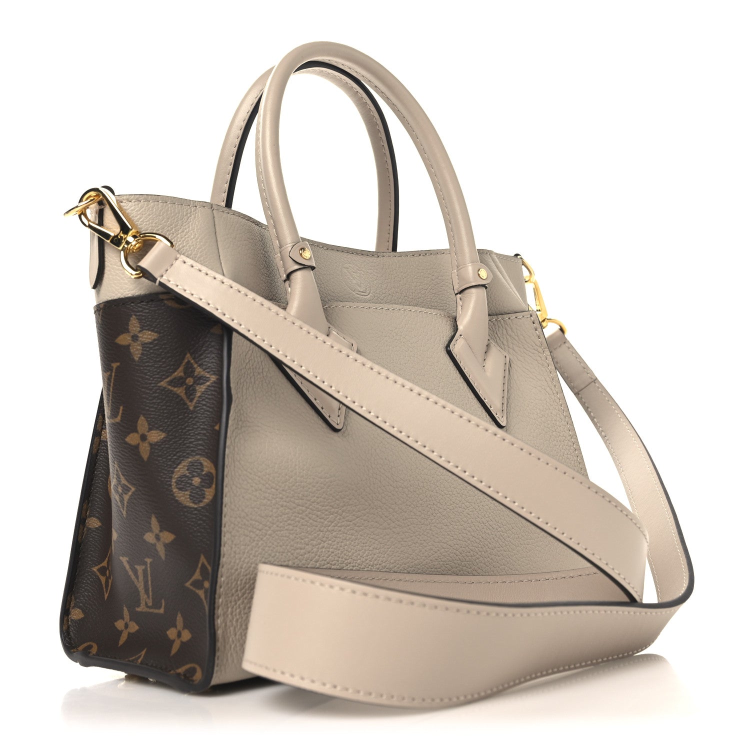 Calfskin Monogram On My Side PM Greige
