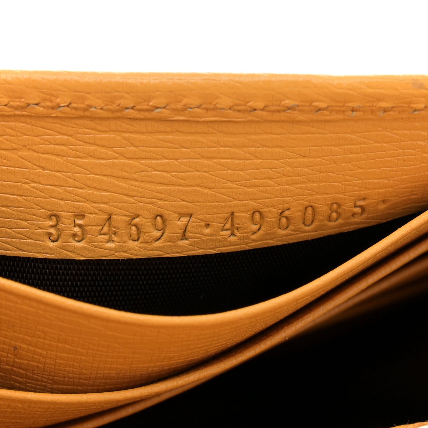Textured Calfskin Medium Betty Chain Wallet Yellow