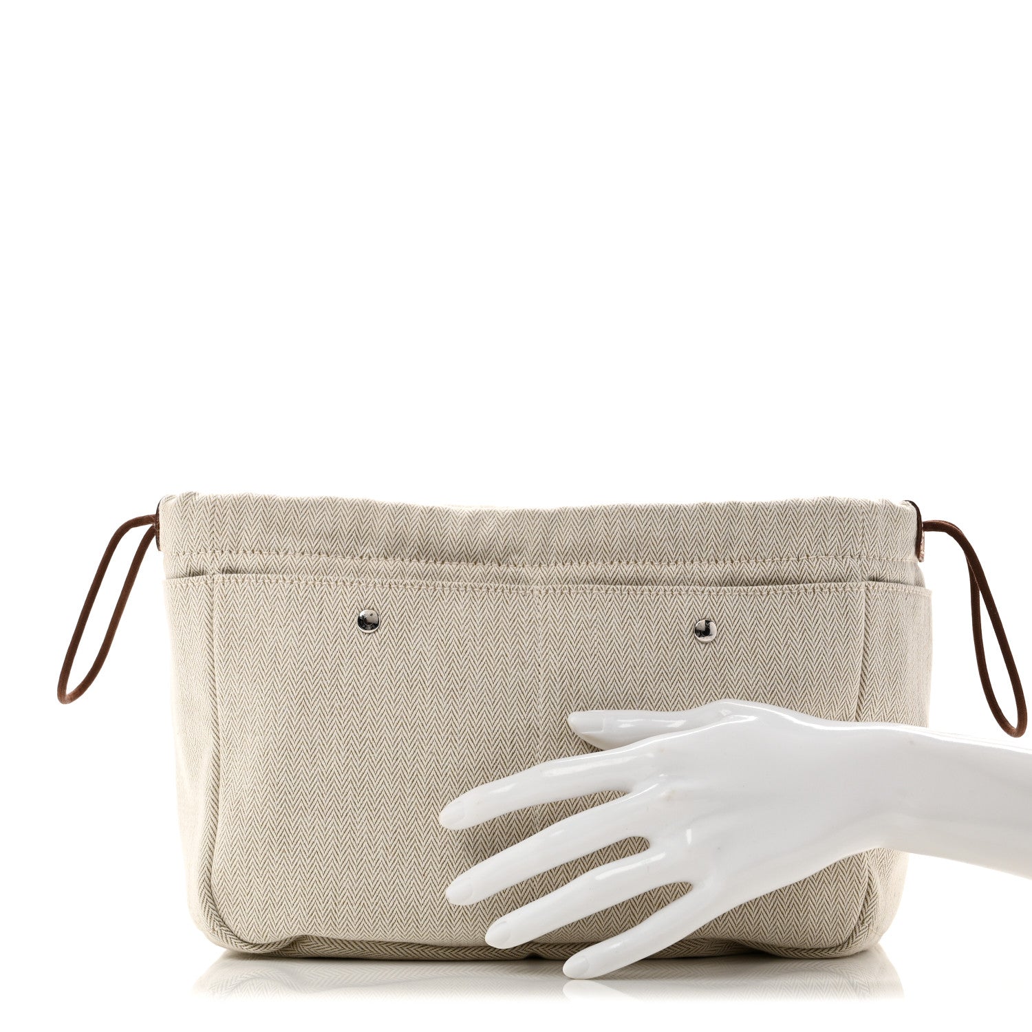 Canvas Barenia Fourbi 25 MM Pouch Naturel Fauve
