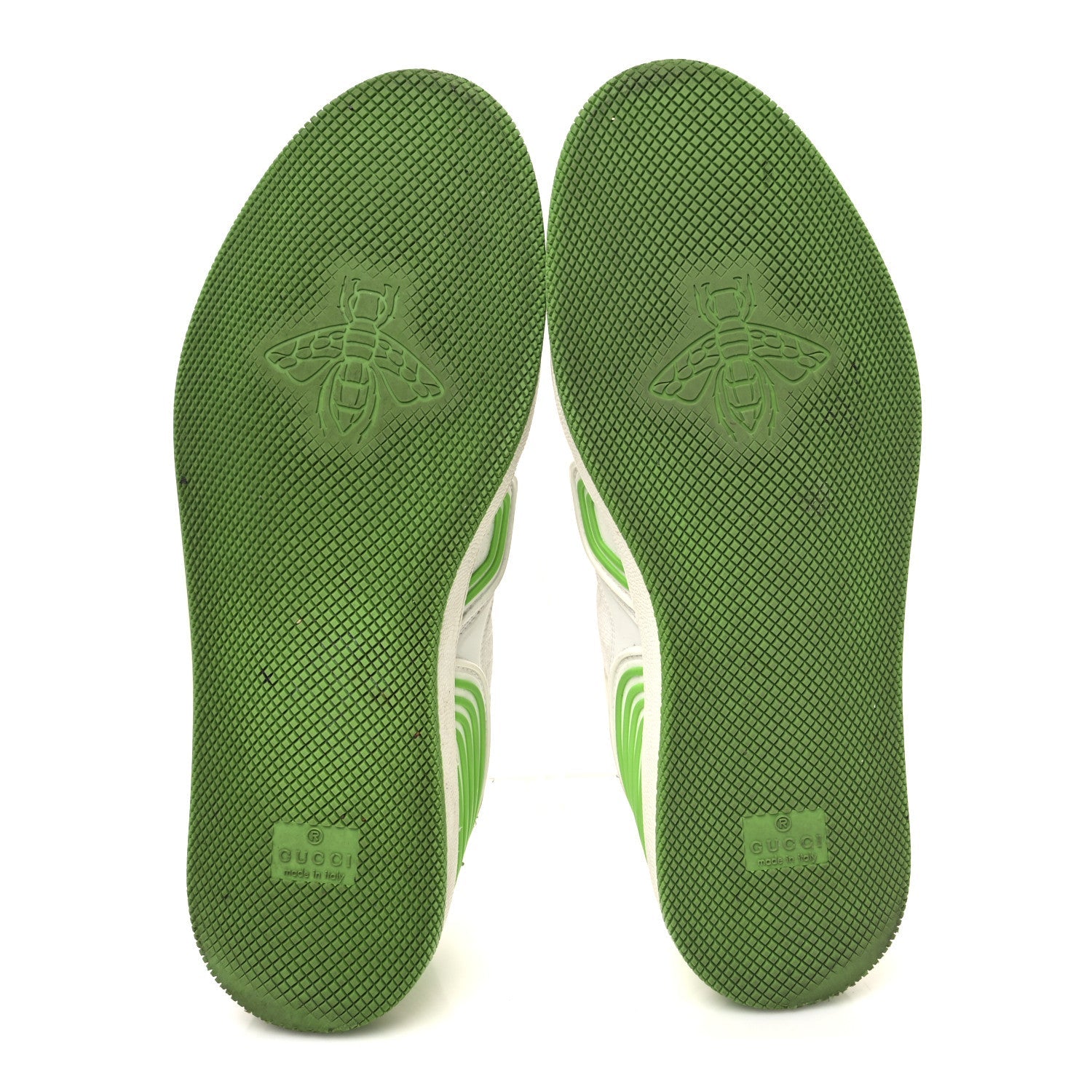 Demetra GG Supreme Monogram Womens Basket Low Top Sneakers 38.5 Great White Green
