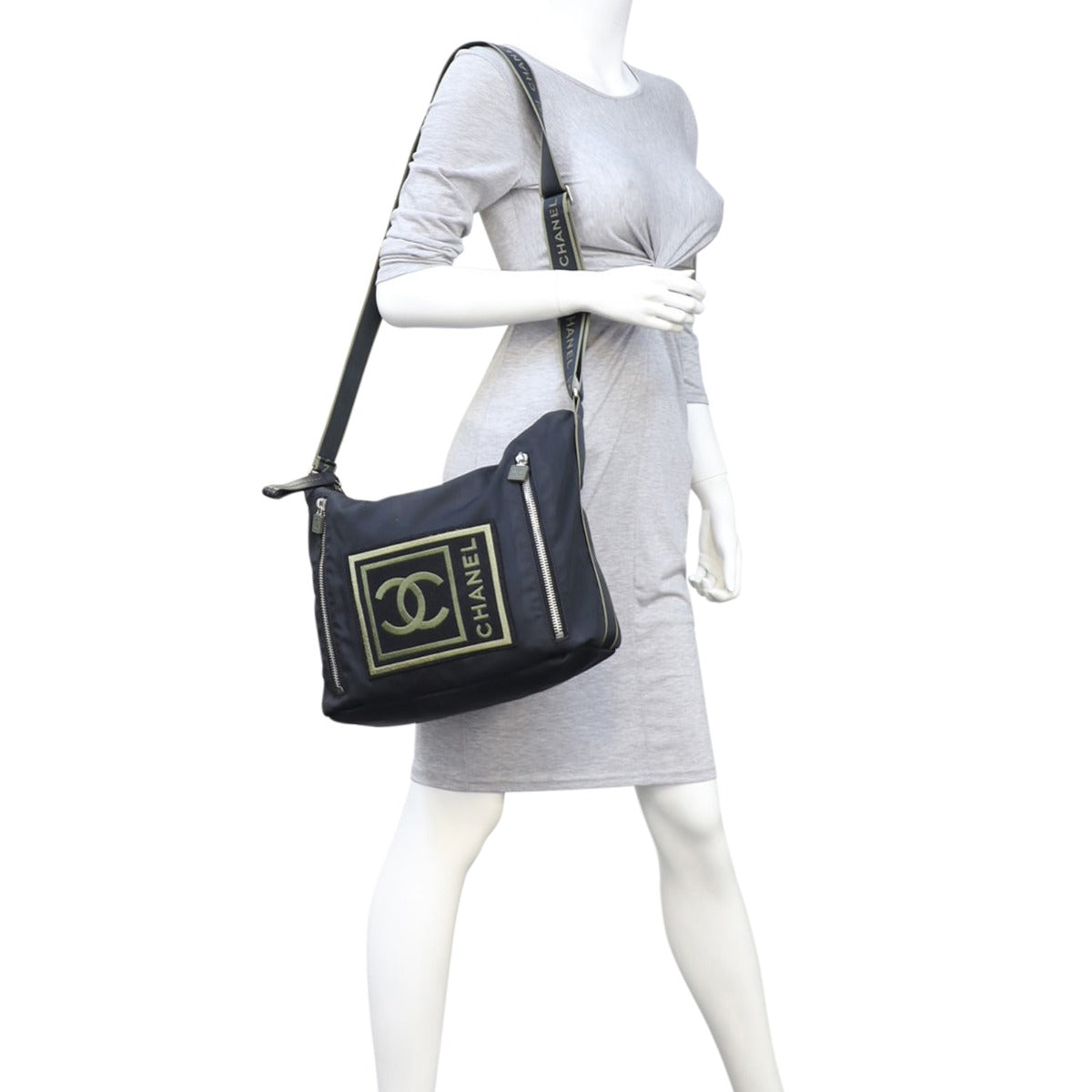 Chanel Nylon CC Logo Sportline Shoulder Bag